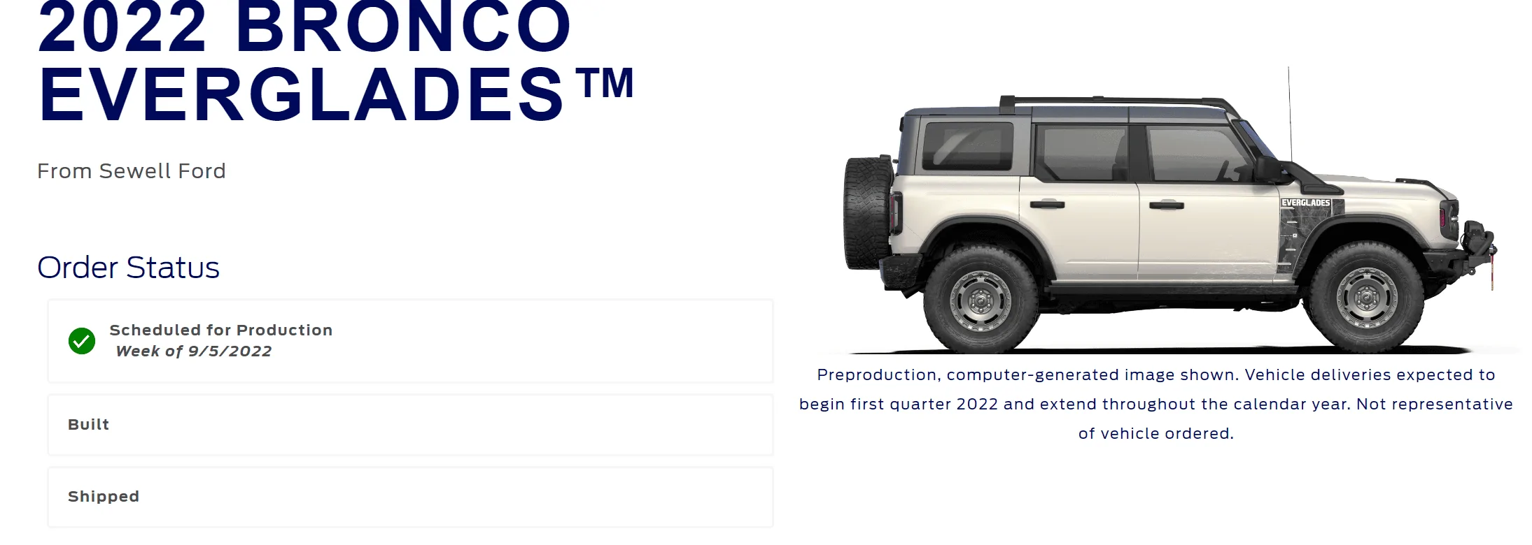 Ford Bronco 8/29/2022 Build Week Group Everglades 9-5