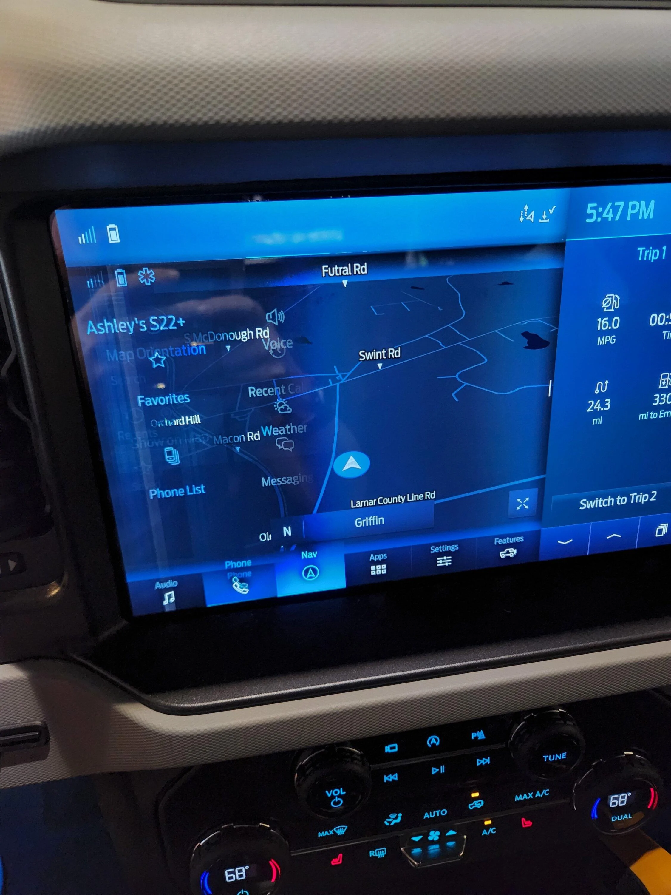 Ford Bronco Display partially darkens 20220824_174718
