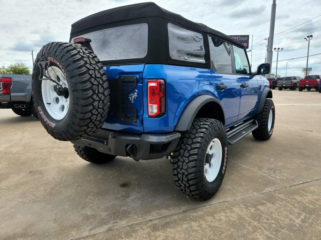 Ford Bronco Blue Black Diamond Bronco with white ProComp wheels, RC 3.5 inch lift, 35" General Grabber X3, and more... D0415860-F83B-4638-9A6E-633E12C3B4D0
