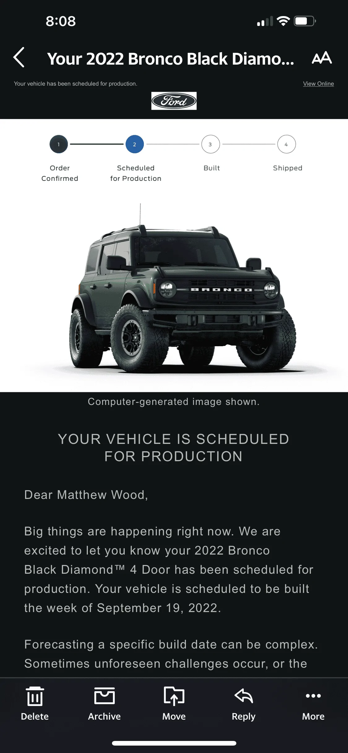 Ford Bronco 9/19/22 Build Week AF6ACA08-2AD3-431B-9236-1BD13E3B2B4D