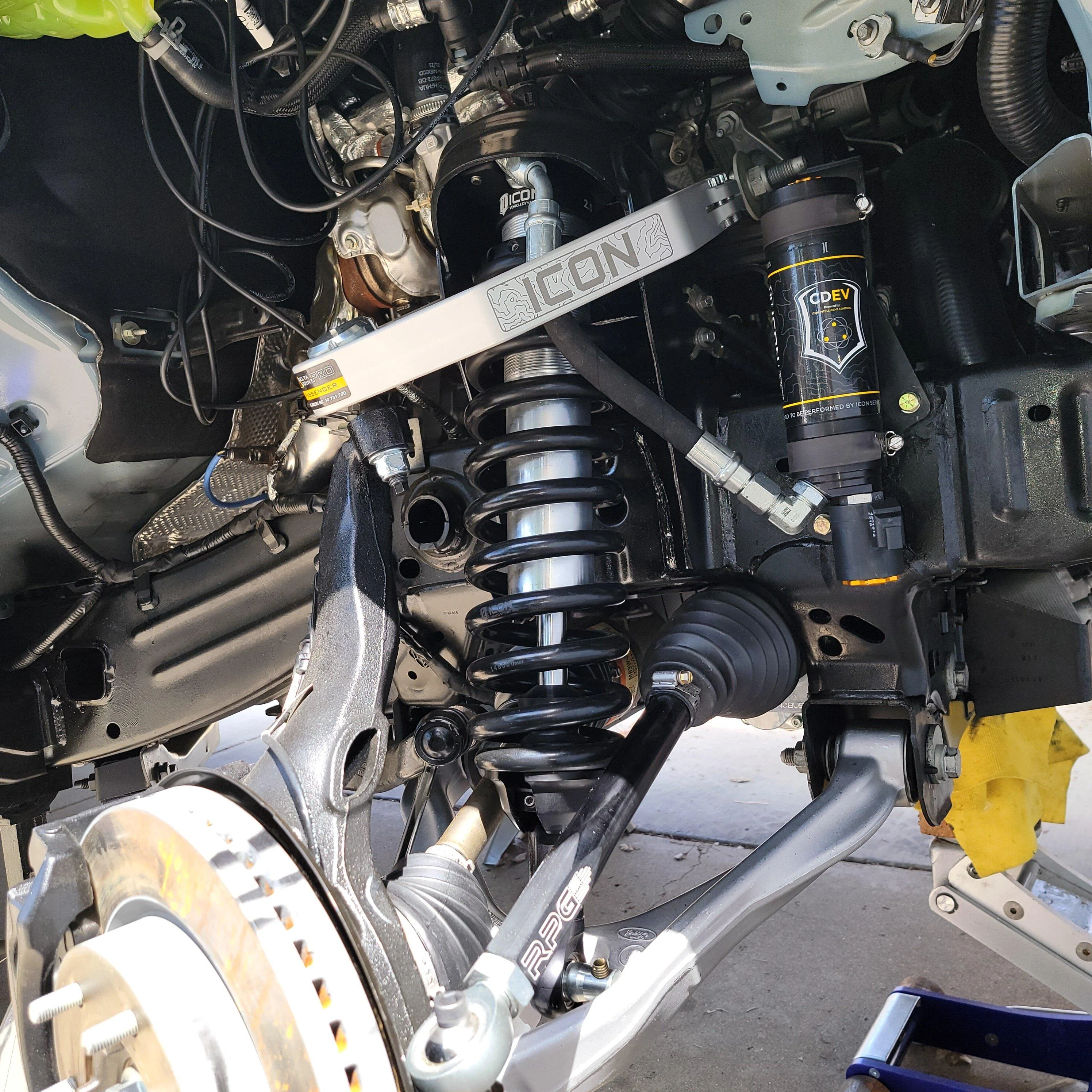 Ford Bronco Icon 2.5 adjustable coilover install (Self Squatch) Front Passenger ICON setu