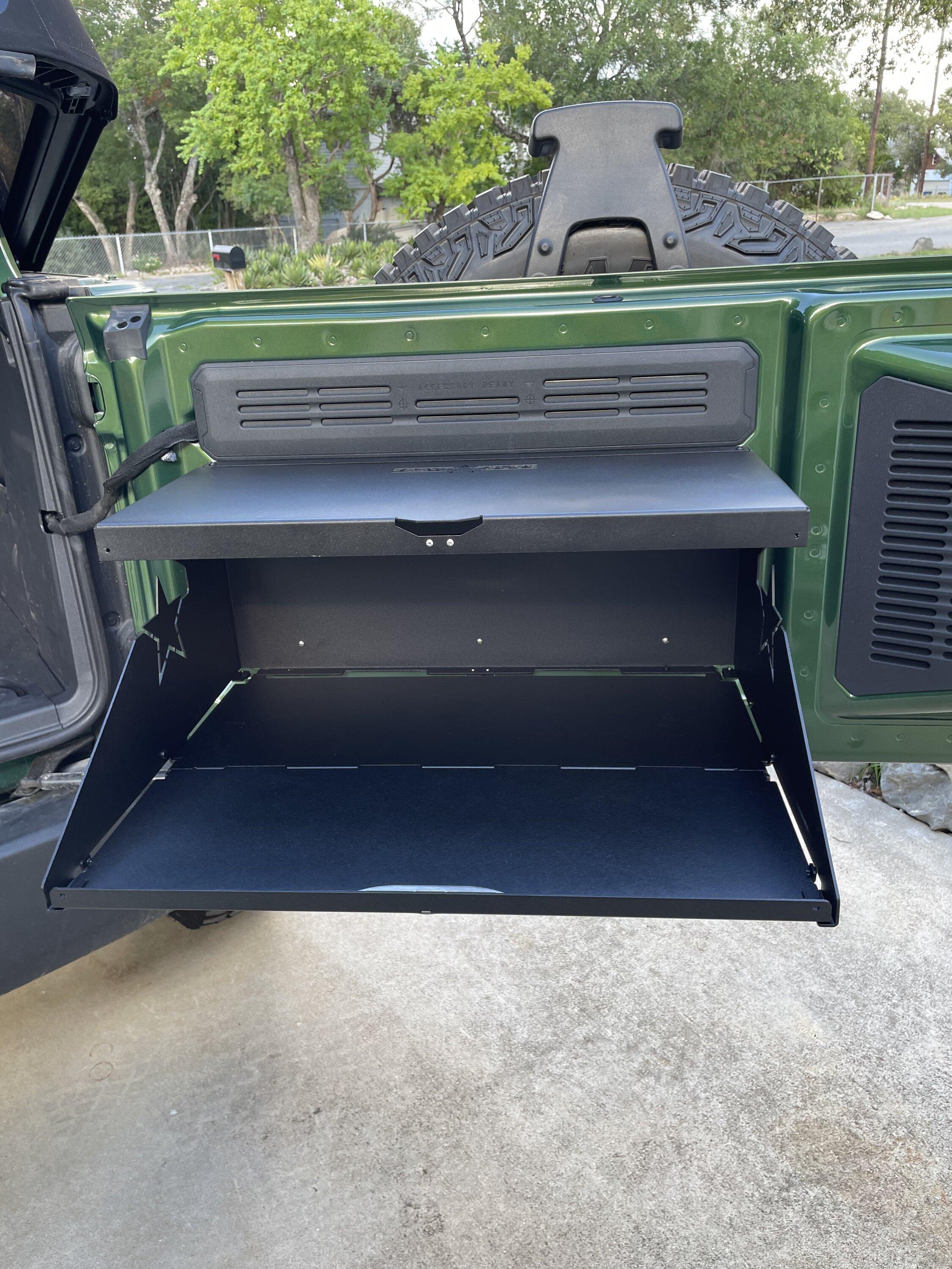 Ford Bronco Rockslide Tailgate Table installed. Review and photos. 74DC2979-3159-4494-959A-54A0C5AA8DC7