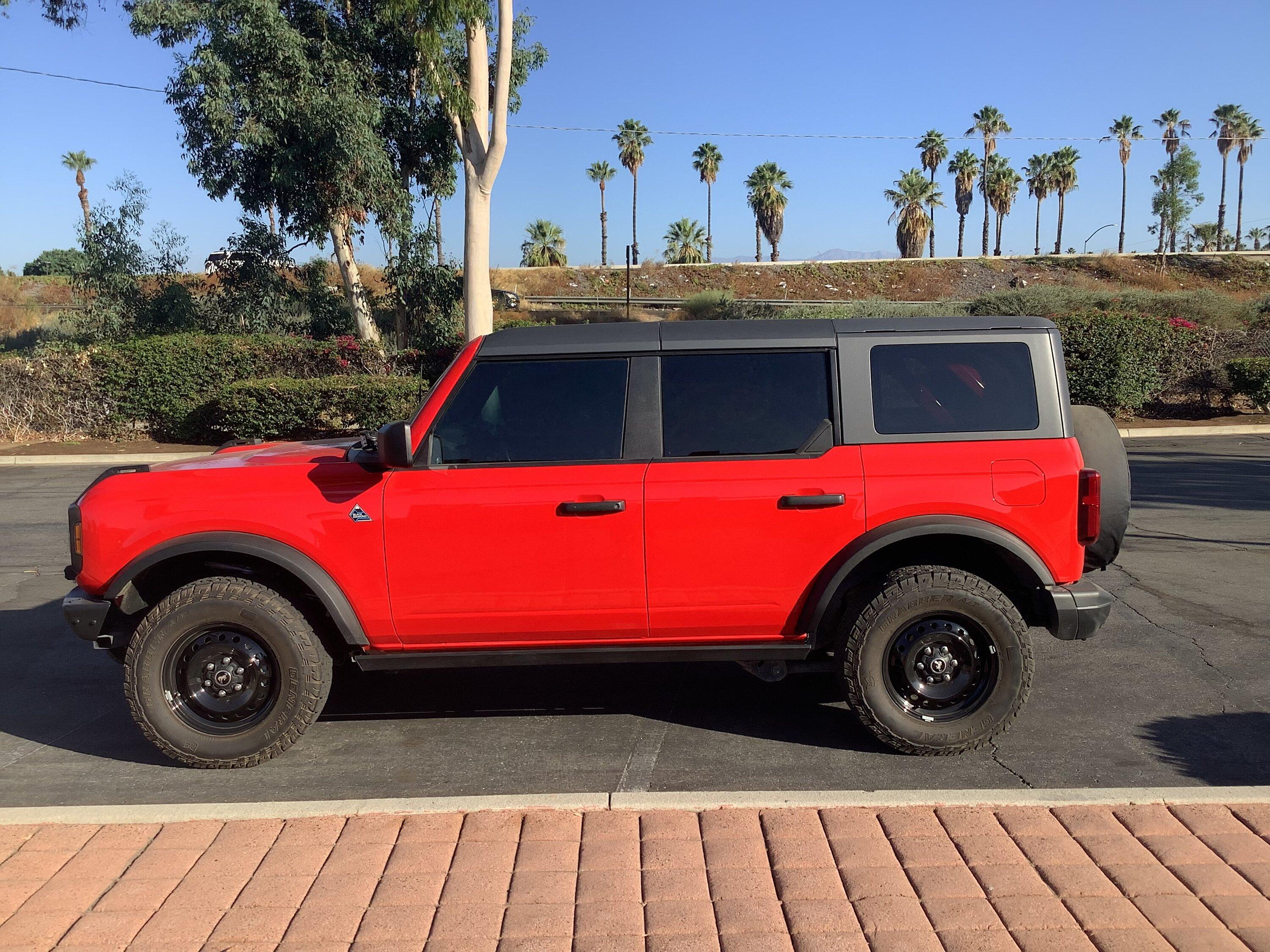 Ford Bronco Bilstein 5100 adjustable lift shocks installed. Before & after pics (updated with Wildtrak tires & wheels) 64749255-491D-443C-8F89-5ACD23A37C4C