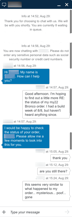 Ford Bronco 8/8/22 Build Week Group. 1661871274226