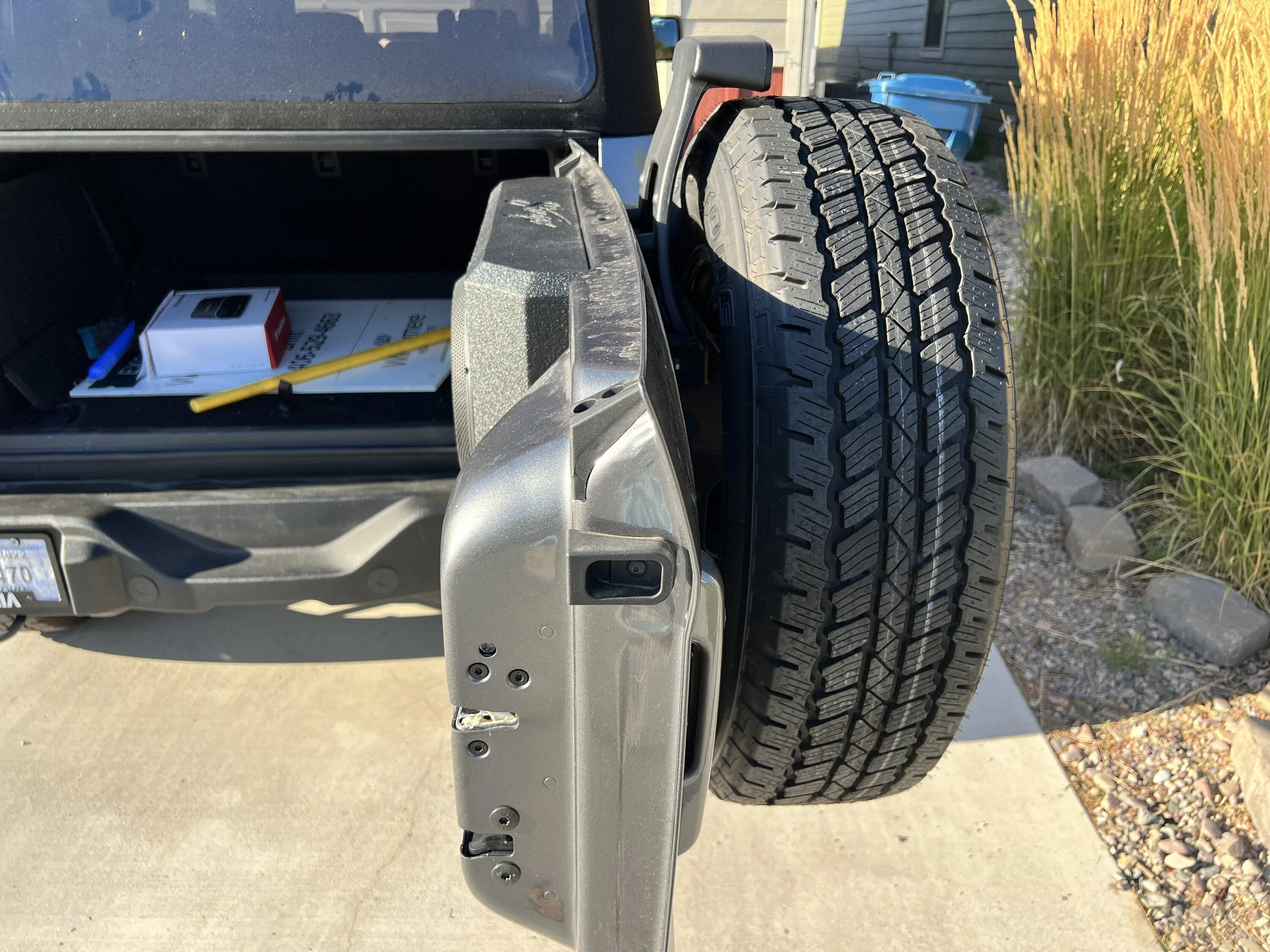 Ford Bronco Stinger 12” sub box mounted on back tail gate F5F672DB-2592-4588-9194-816BC2AAF810