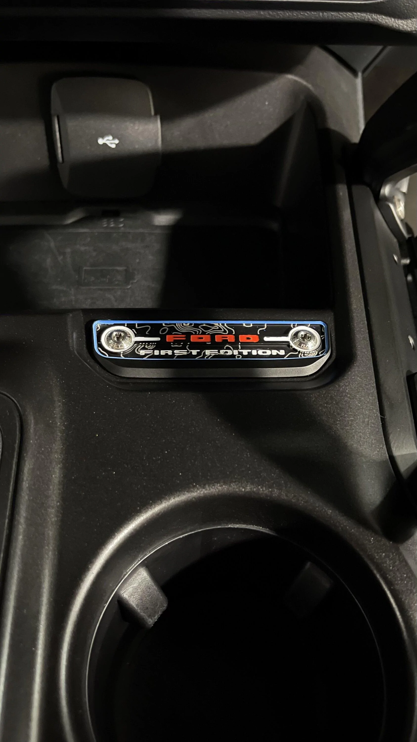 Ford Bronco AR | BADLANDS Center Console VIN Plate 59EBAFA2-8EB6-42CE-A73A-50273926A967