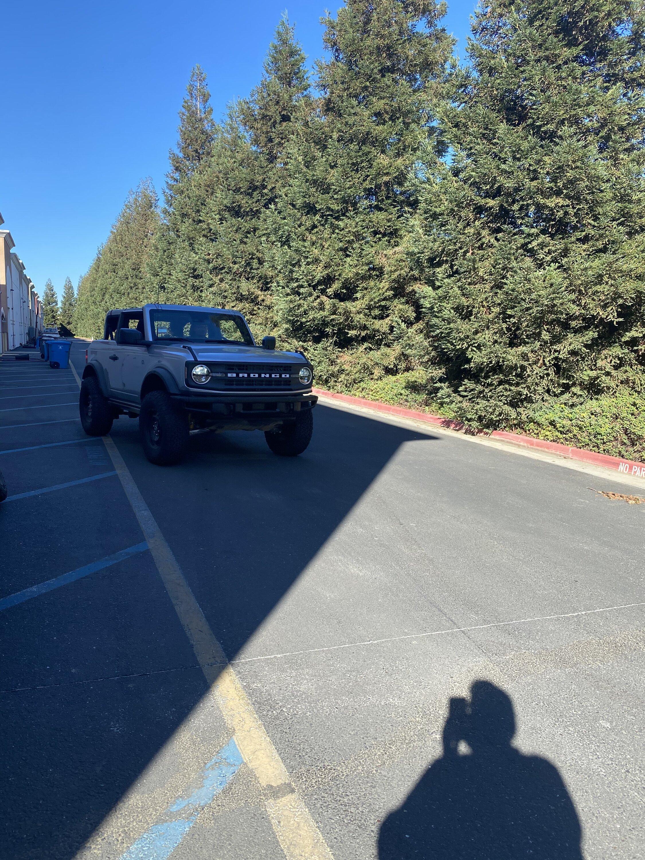 Ford Bronco Flicka, the 2 Door Iconic Silver Bronco on polished revolver mags wheels 5040C11E-F5E1-41F6-98E1-188045FB91F0