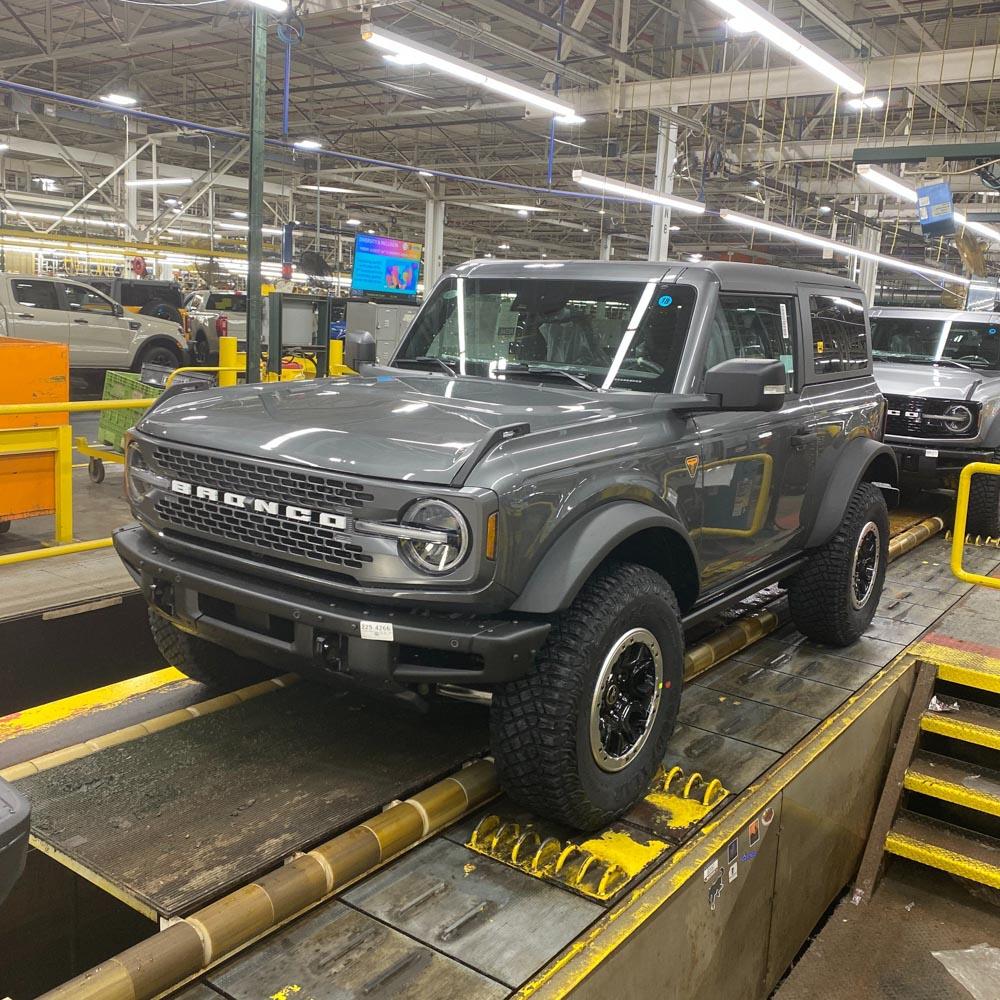 Ford Bronco 8/15/22 Build Week Group Bronco Assembly Line Pic