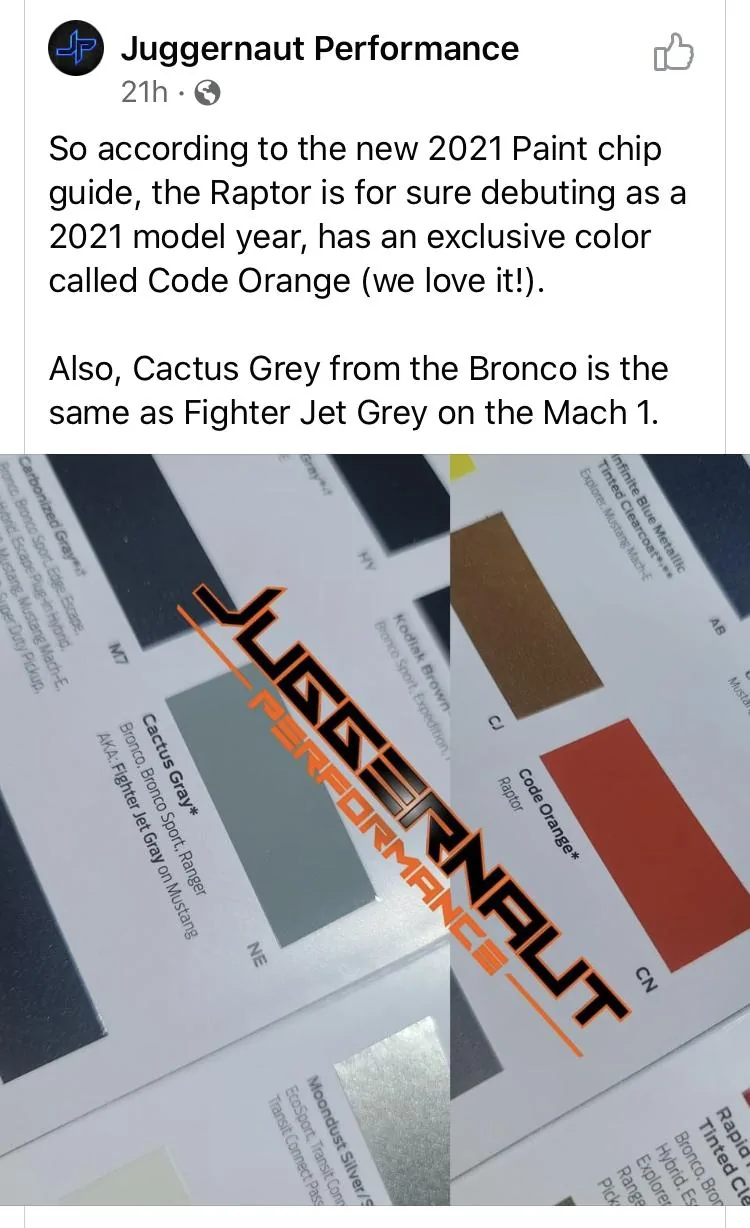 A new F-150 Raptor color (Code Orange) that the Bronco should have got ...