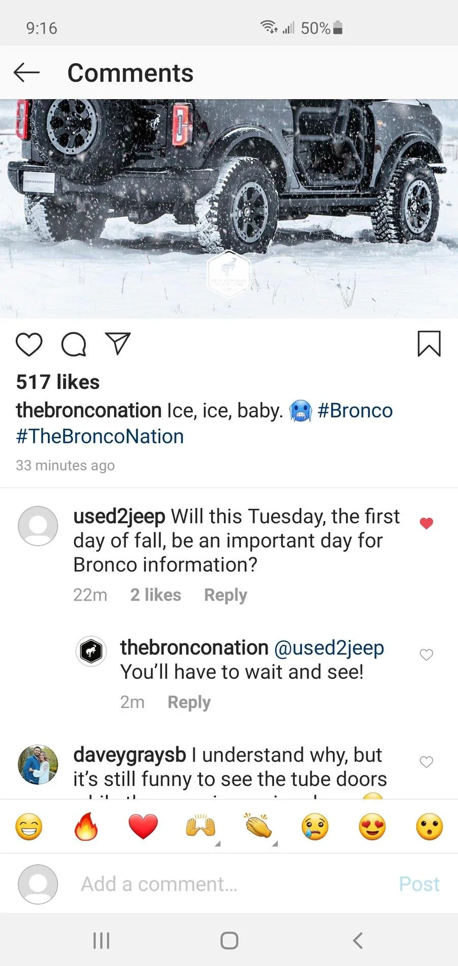 Ford Bronco Bronco Build & Price date Screenshot_20200920-211622_Instagram