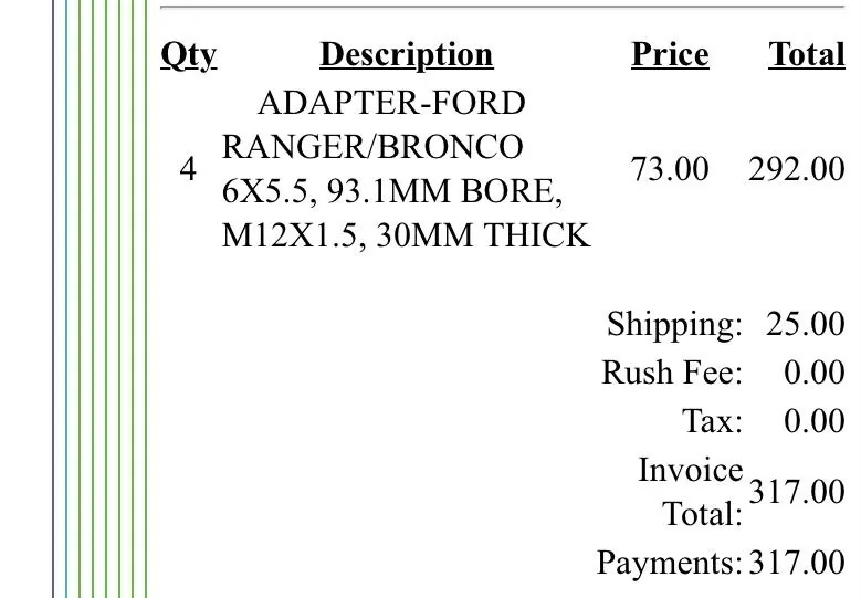 Ford Bronco Bora Wheel Spacers 18E96A91-291A-4FFD-8AA1-4A9E16749B5E