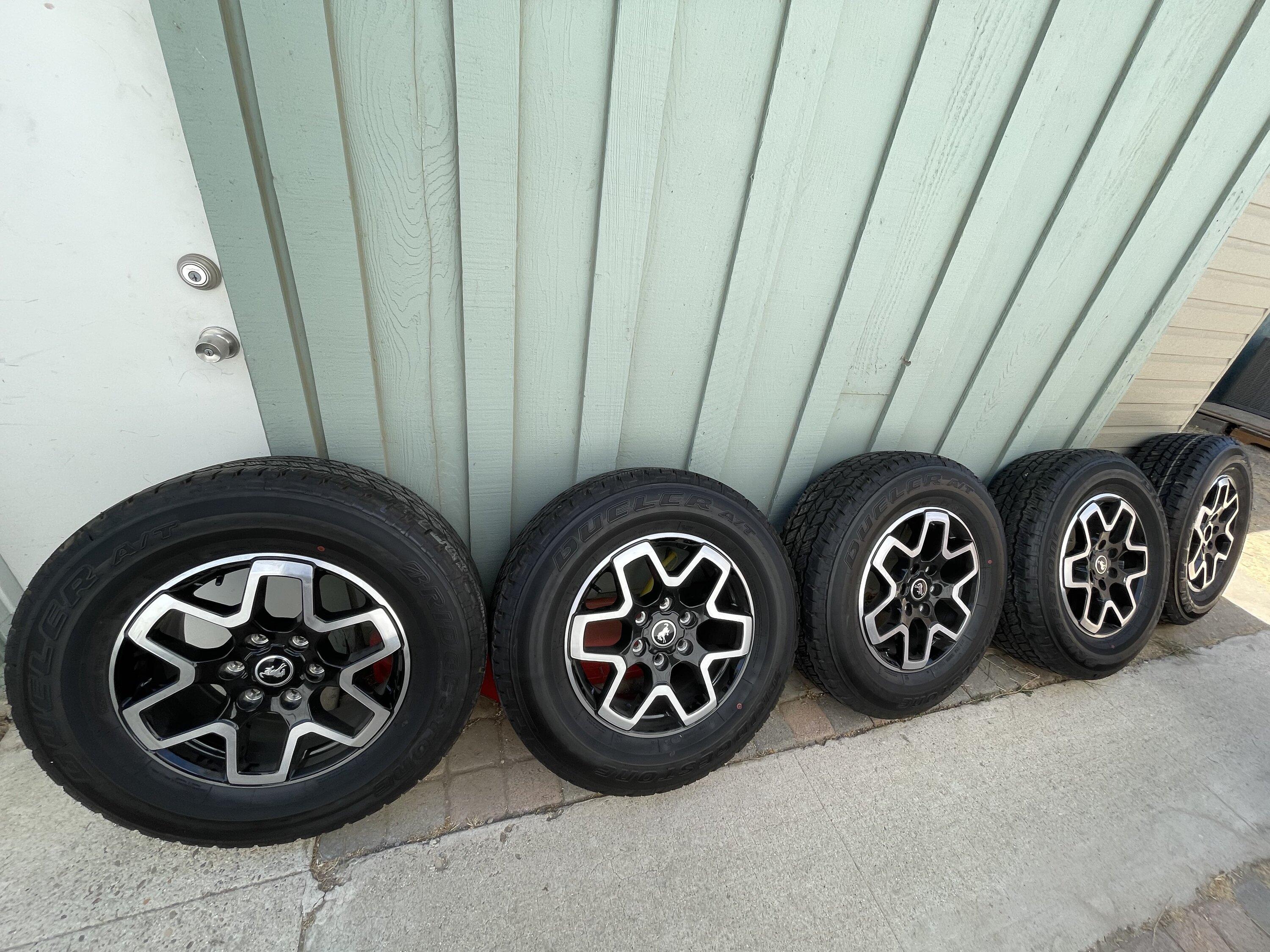 California - 5 NON-SAS OBX Wheel/Tire take-offs | Bronco6G - 2021+ Ford ...