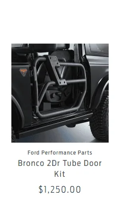 Ford Bronco Tube doors, or not? tube door cost FP
