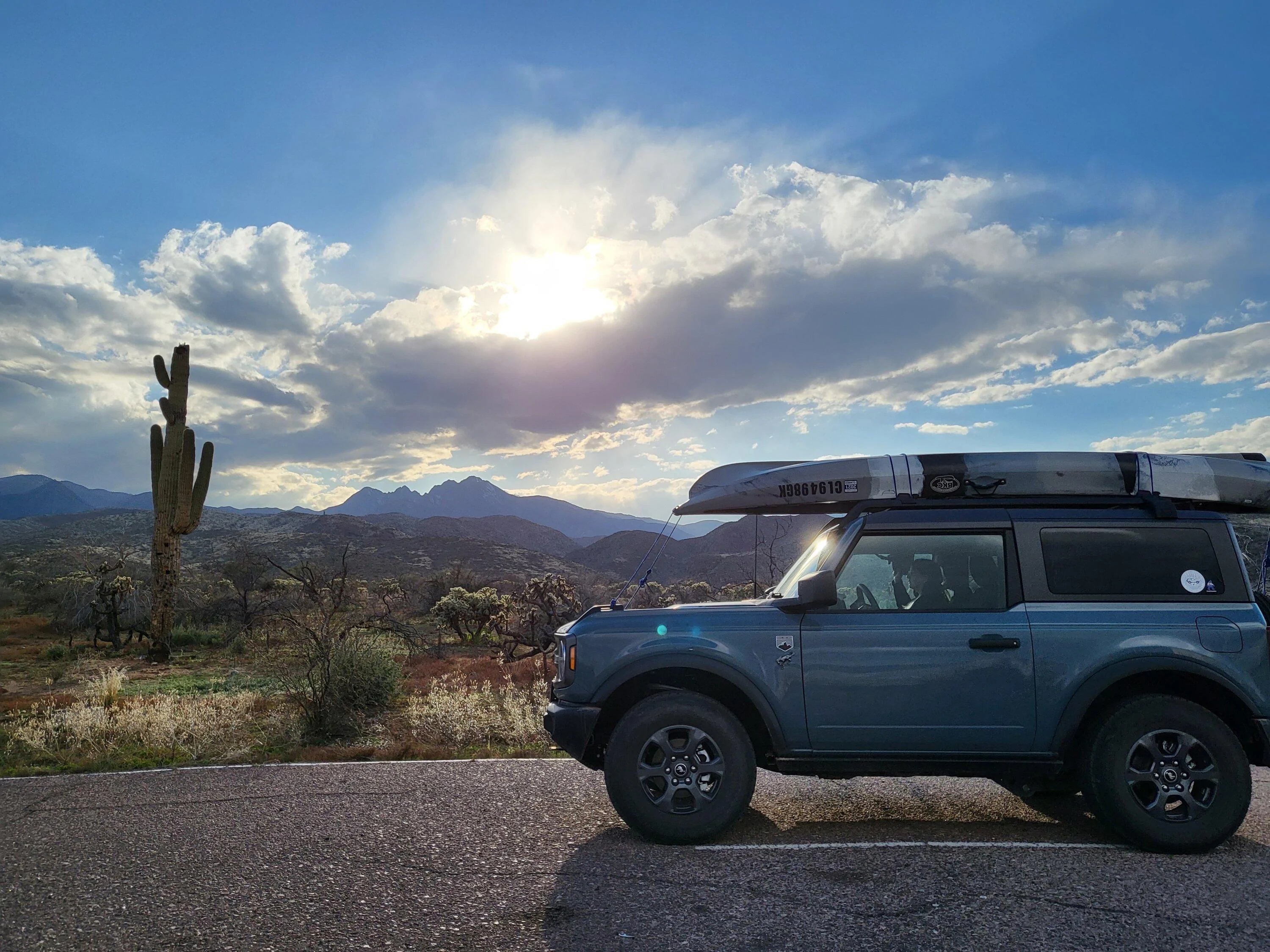 Ford Bronco Tie down for kayak. Trail sights viable? 20220310_170033