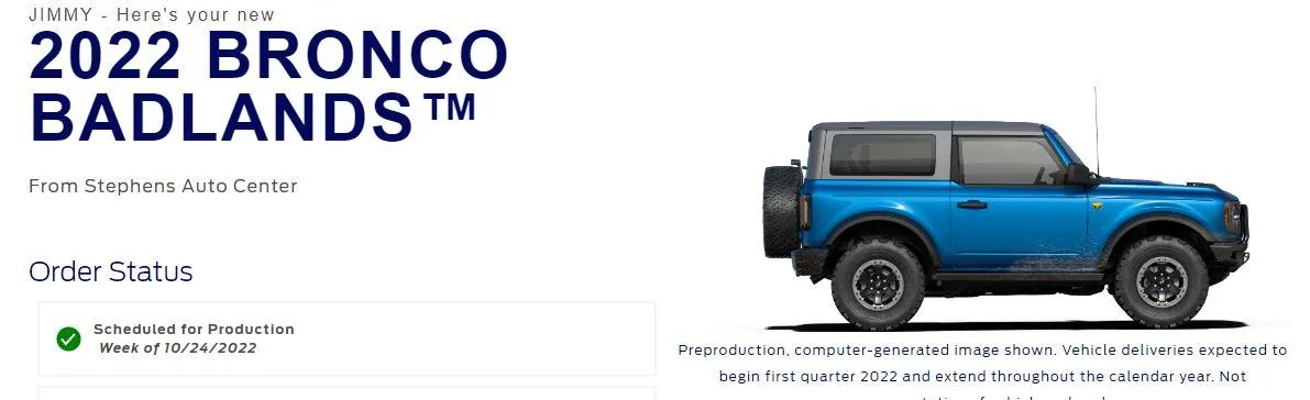 Ford Bronco ⏰ No Bronco Scheduling Next Week (9/5) Badlands Screenshot