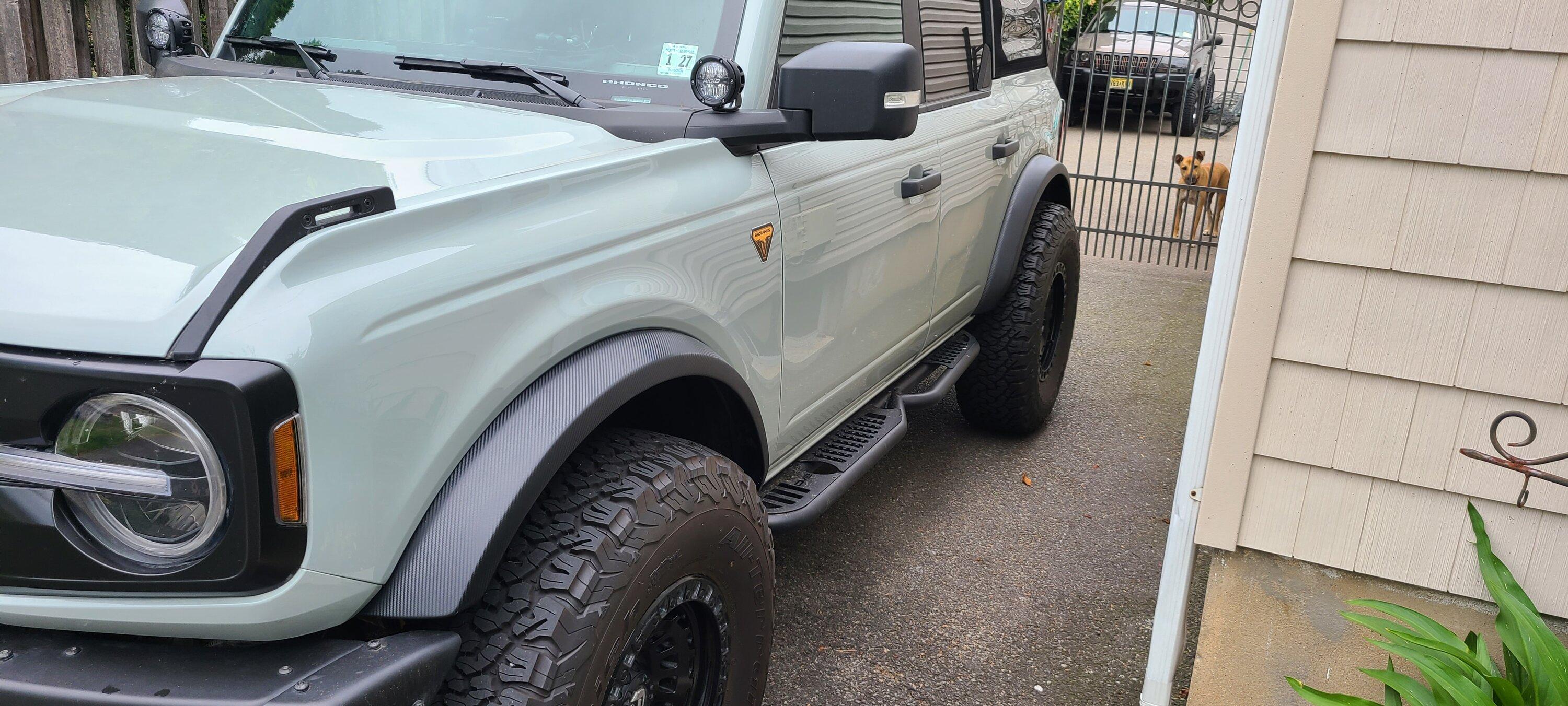 Ford Bronco Wrapped my fender flares with carbon fiber 20220911_084033