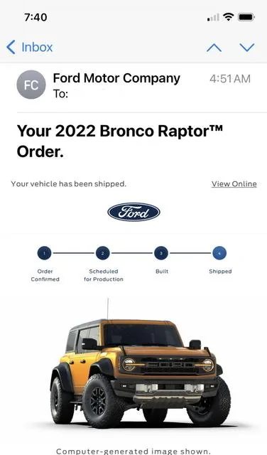 Ford Bronco ⏳ Bronco Raptor now being scheduled for production & VIN assigned B0367CC0-690E-4A7D-8FFB-AFAAB412E472