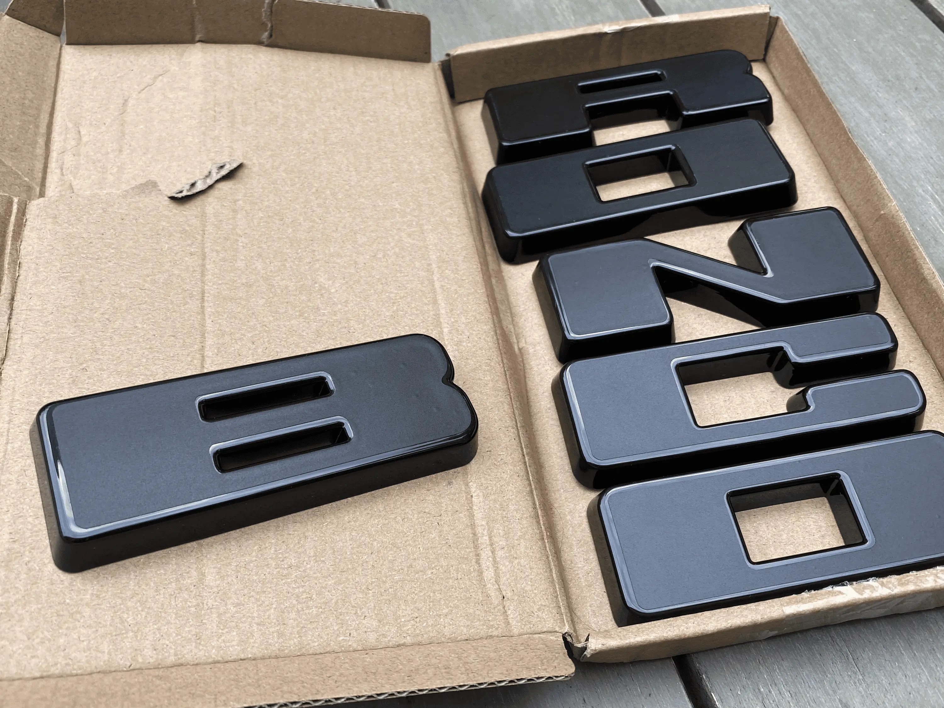 Ford Bronco Sukemichi grill letters installed 1663019733931