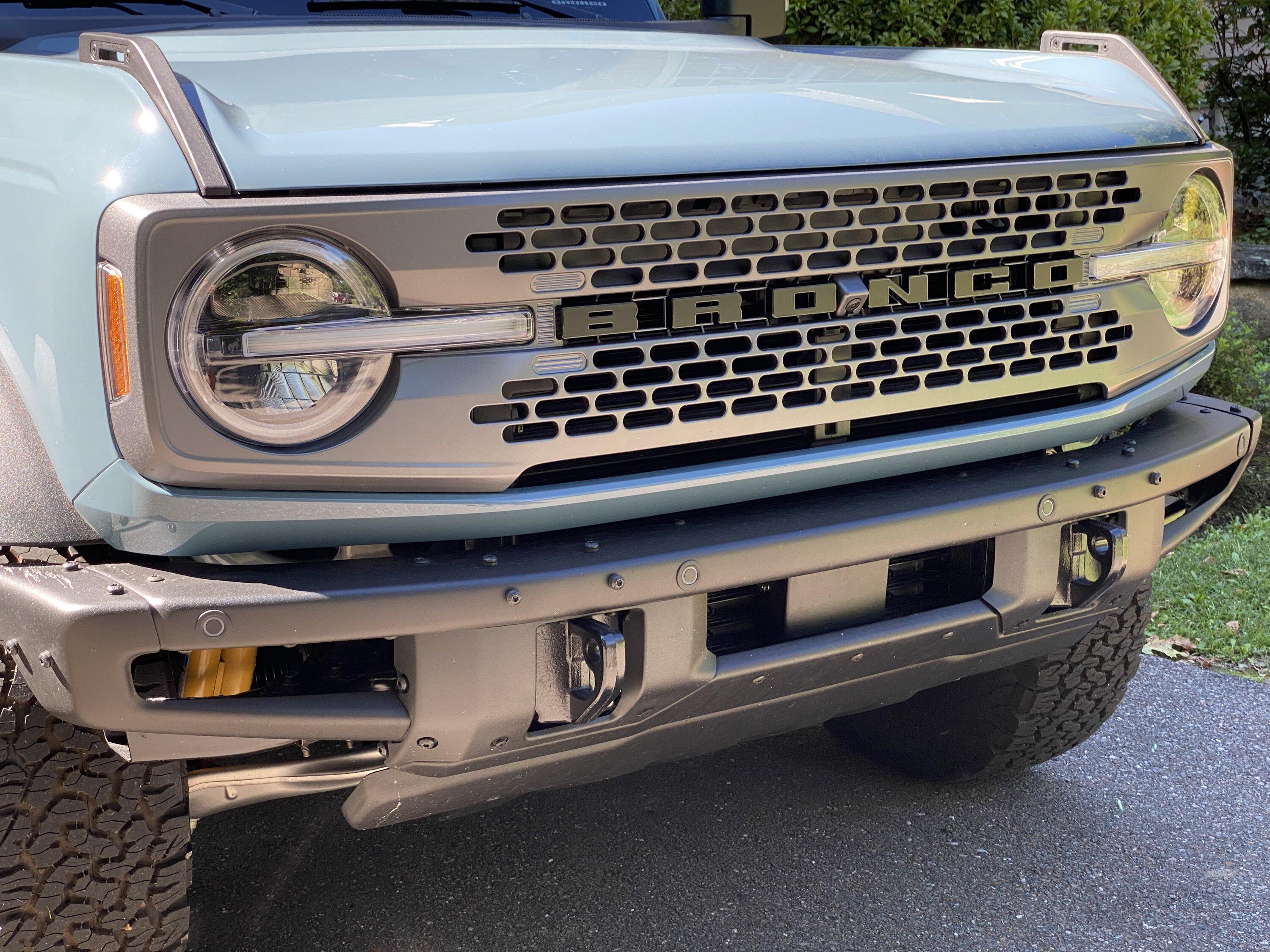 Ford Bronco Sukemichi grill letters installed 49F987A1-2E22-466F-B6A6-6F9DF55B17F4