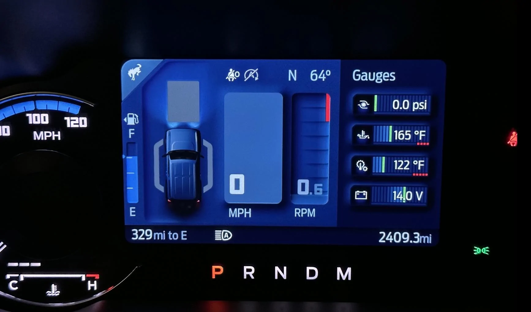 Ford Bronco Gray box on instrument cluster? box