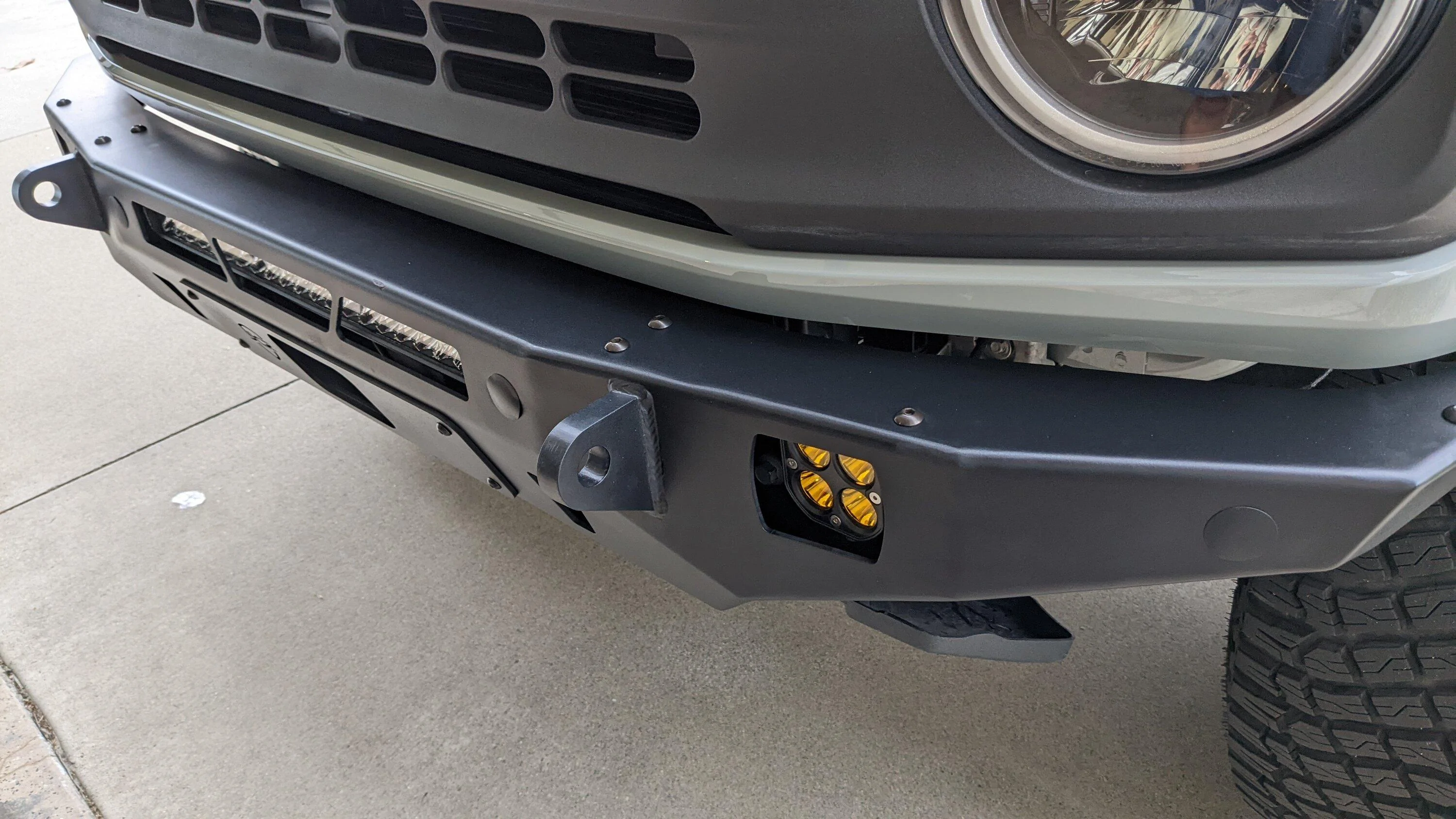 Ford Bronco JCR crusader front bumper installed PXL_20220915_141044831