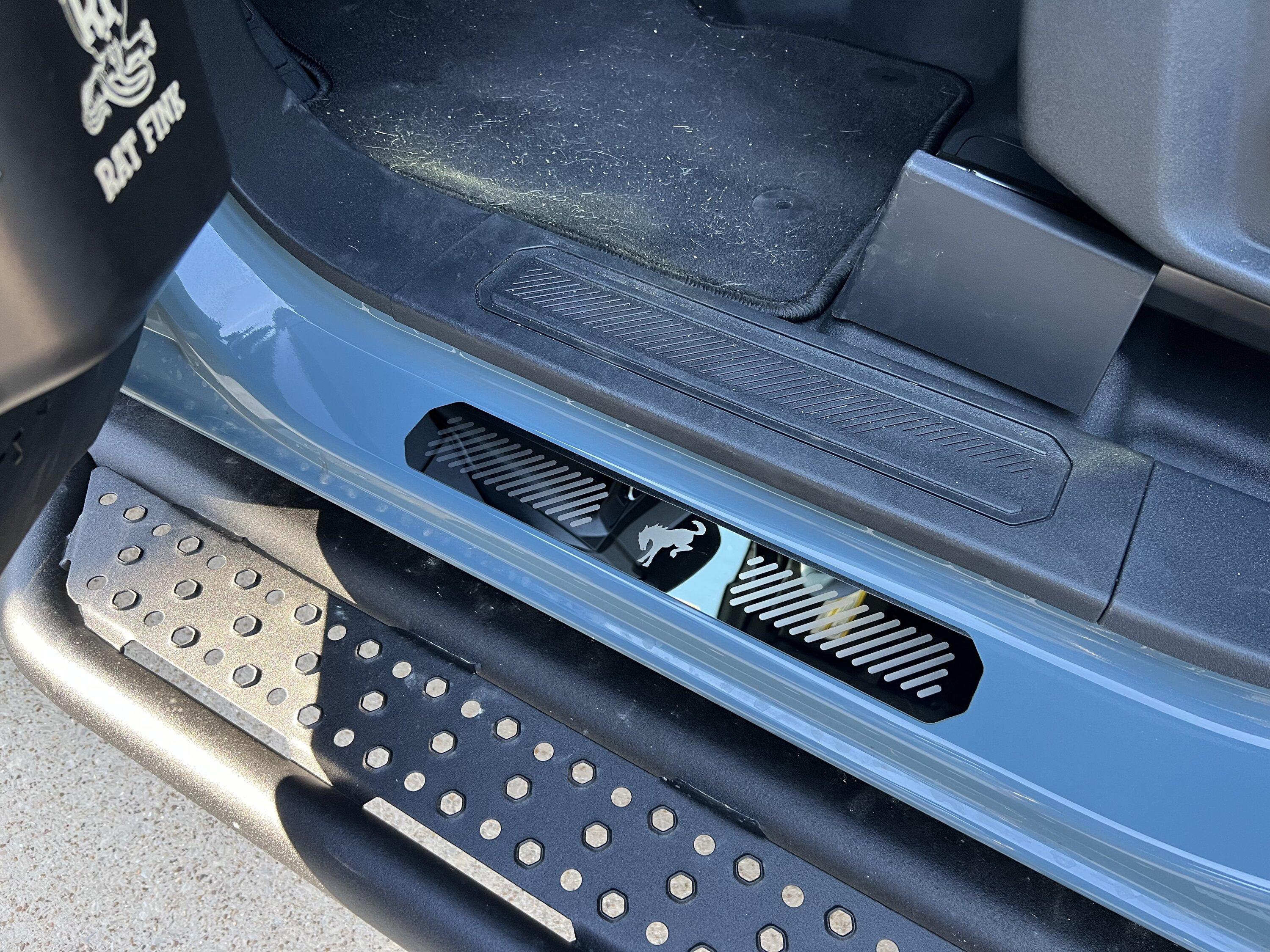 Ford Bronco What did you do TO / WITH your Bronco today? 👨🏻‍🔧🧰🚿🛠 black plat door sill