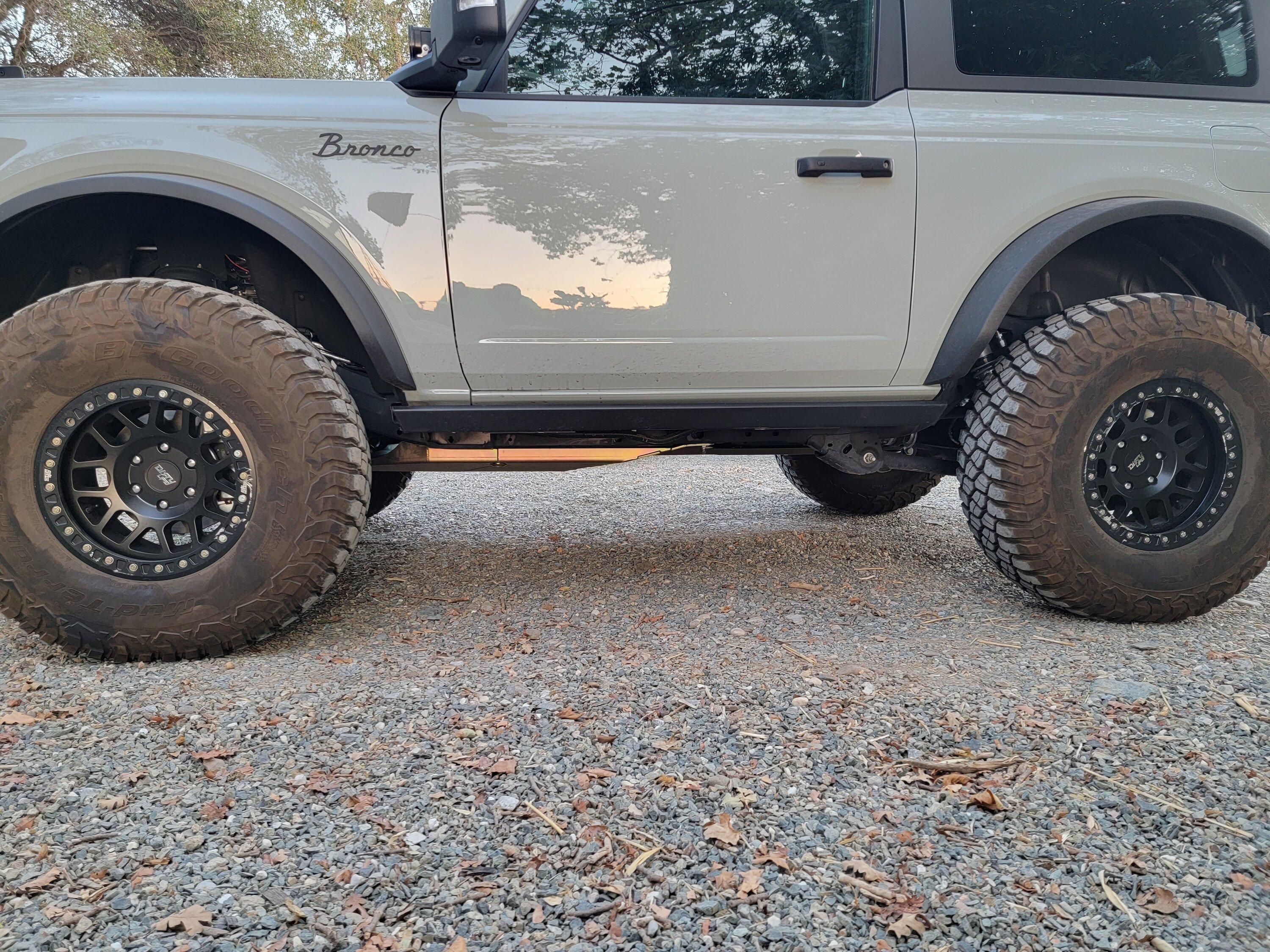 Ford Bronco MetalCloak full underside skid plates system installed on 2-door Bronco 20220915_184908