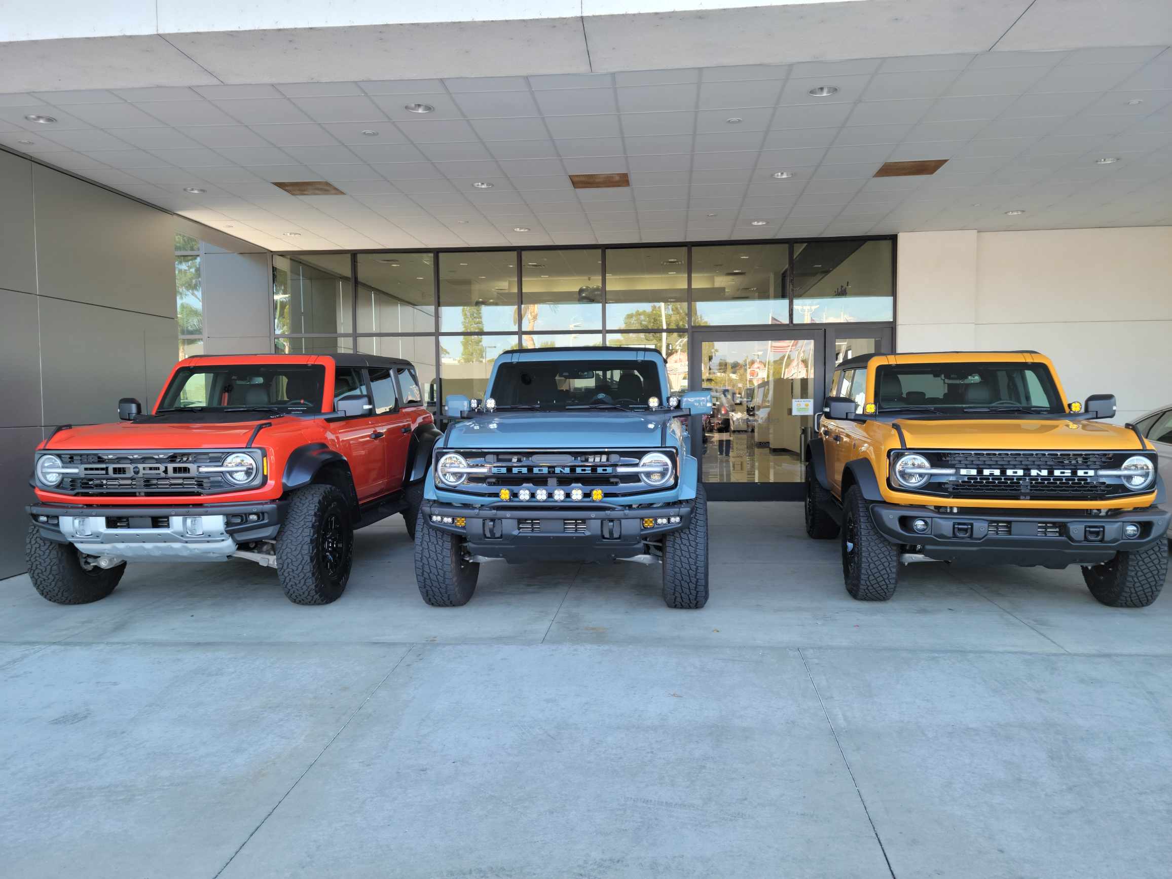 Ford Bronco CYBER ORANGE Bronco Club bronco trio