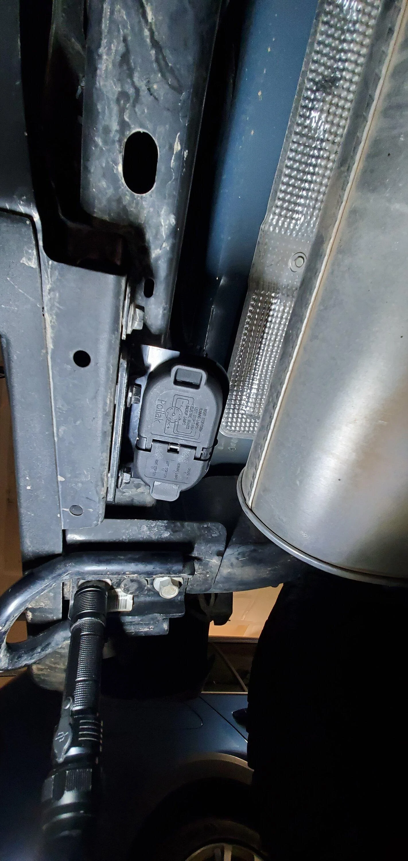 Ford Bronco Sudden stop, bent hitch. 20220816_220656