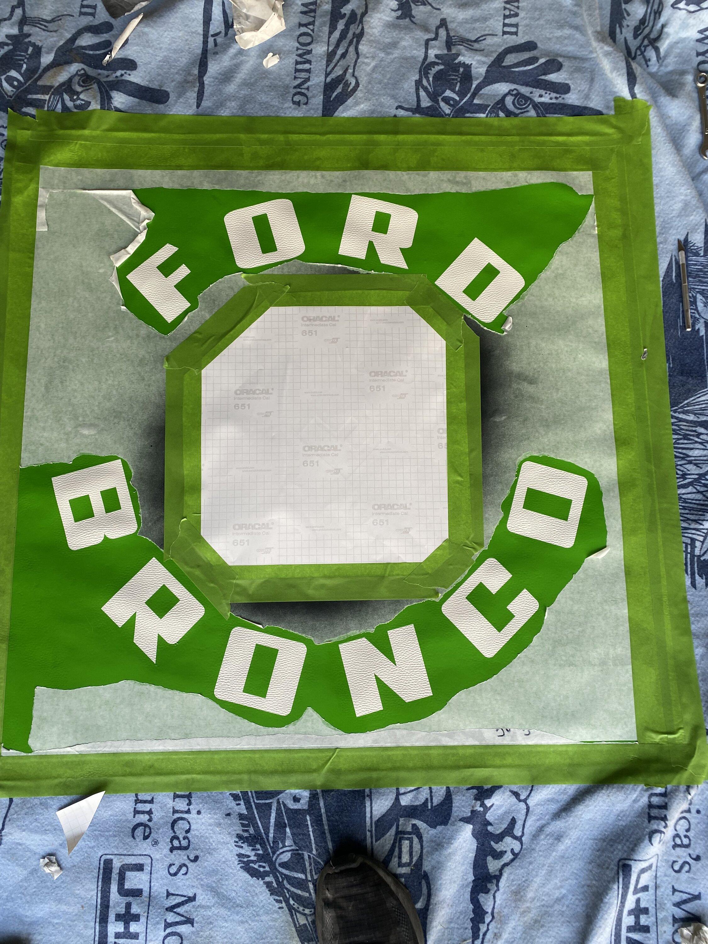 Ford Bronco My DIY spare tire cover 65CDCA08-AE62-445B-B36C-56A52A0B75F4