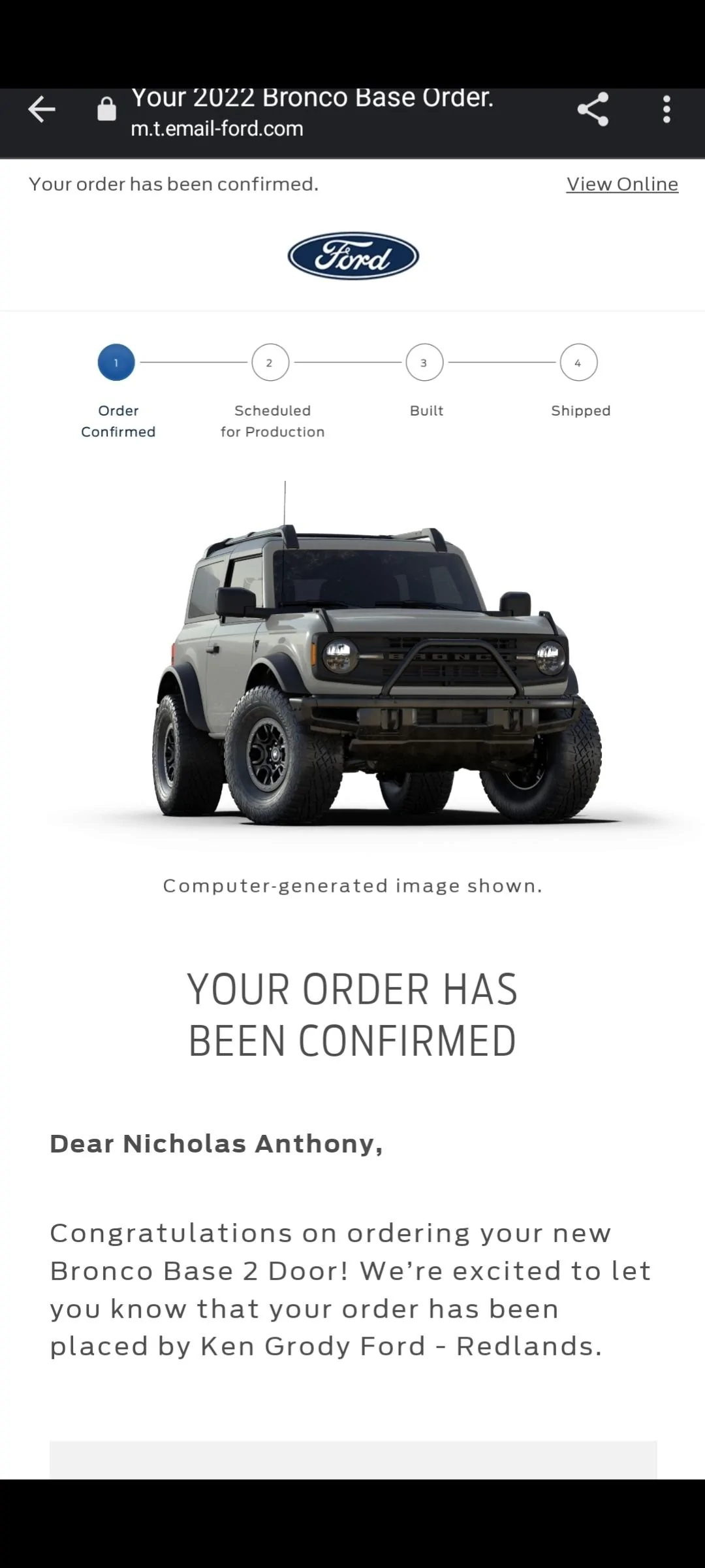 Ford Bronco January 2022 Orders Screenshot_20220623-151918_Gallery