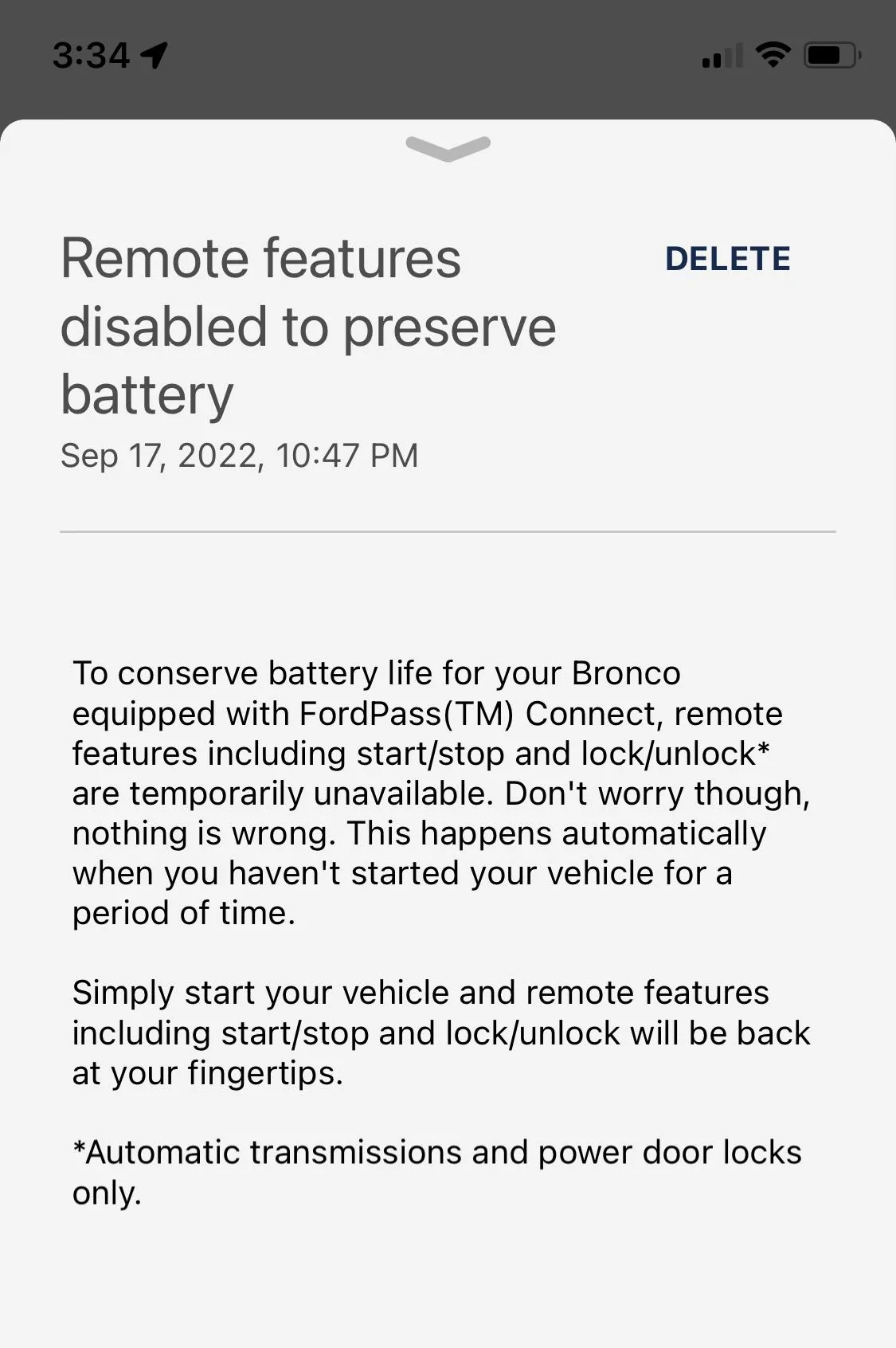 Ford Bronco Deep Sleep Mode deep sl