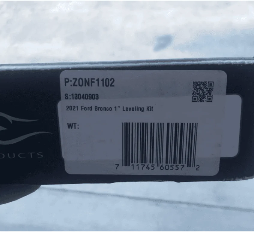 Ford Bronco Zone Offroad 1" Level Kit Screenshot 2022-09-20 102410