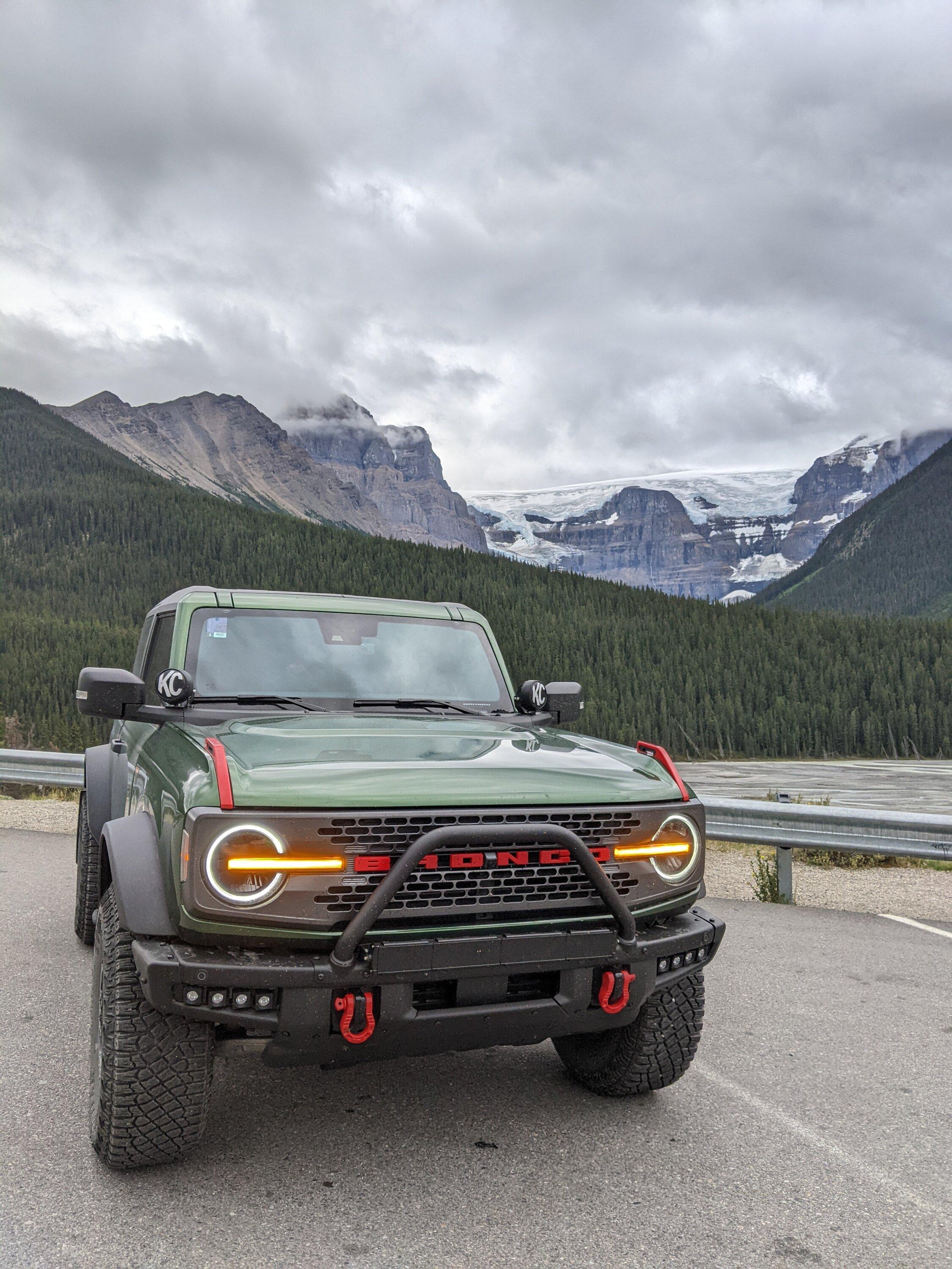 Ford Bronco Toronto to Tombstone Territorial Park, Yukon and Back in The Hulk Badlands Bronco icefields3