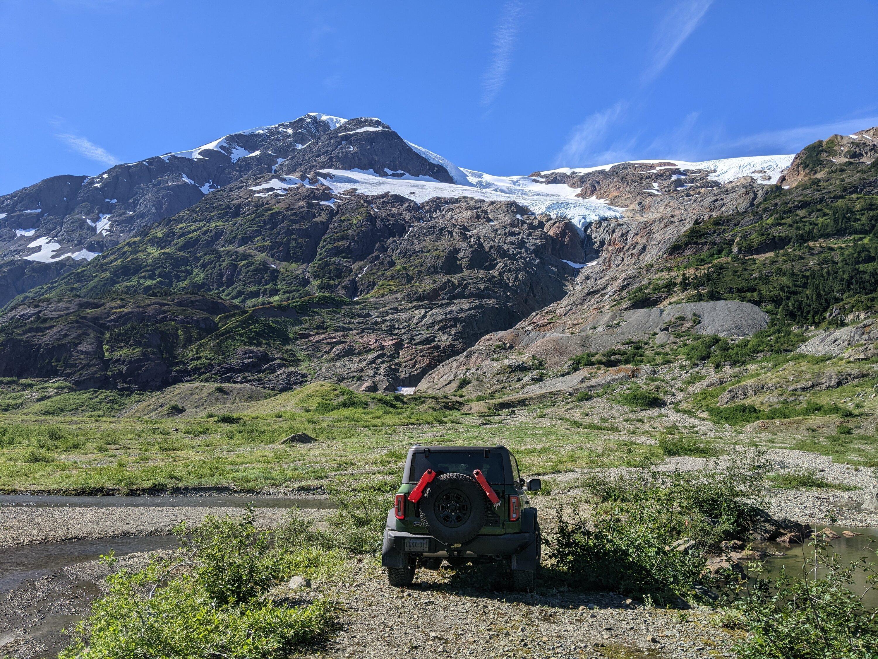 Ford Bronco Toronto to Tombstone Territorial Park, Yukon and Back in The Hulk Badlands Bronco salmon_glacier4