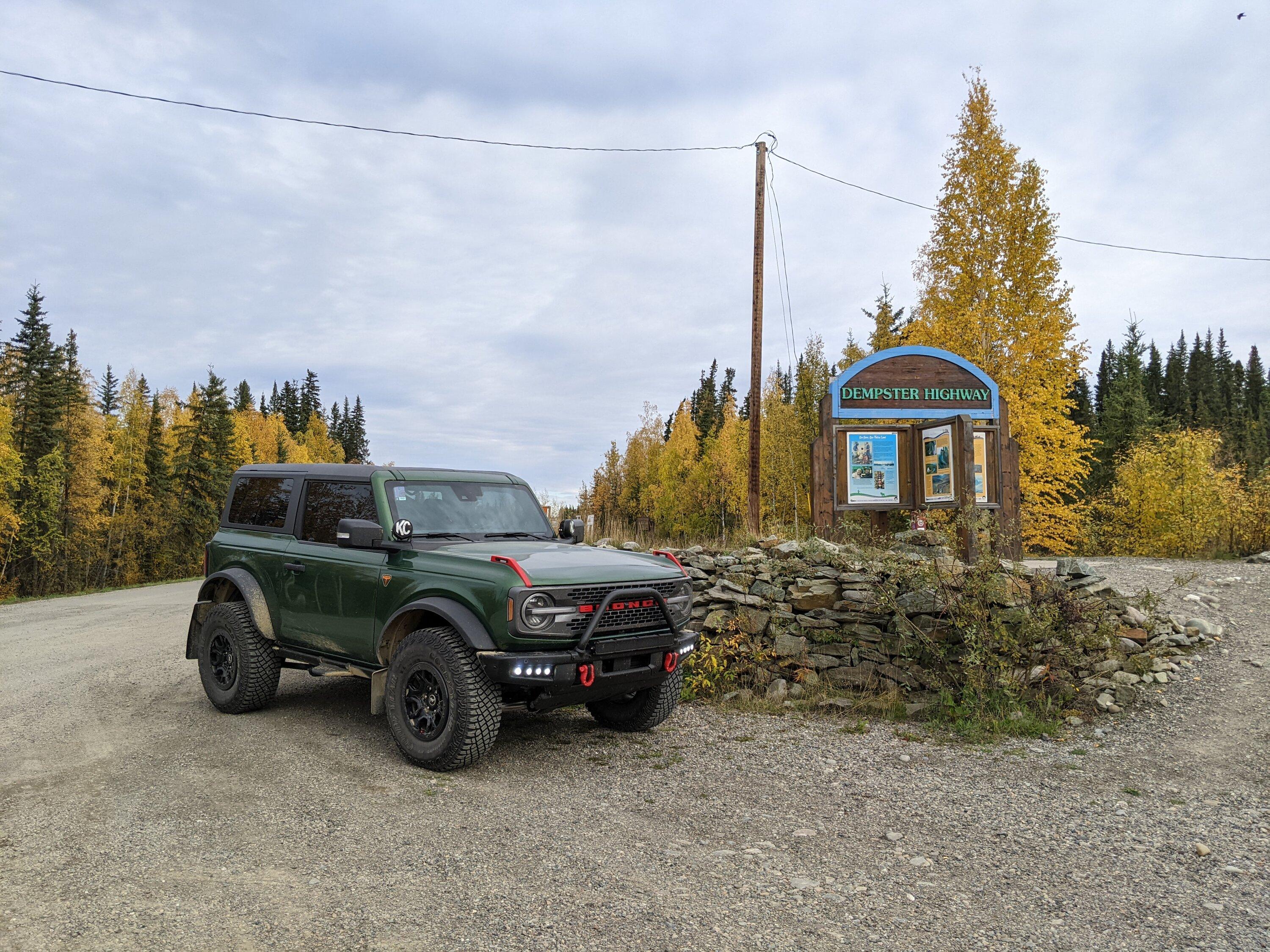 Ford Bronco Toronto to Tombstone Territorial Park, Yukon and Back in The Hulk Badlands Bronco dempster1