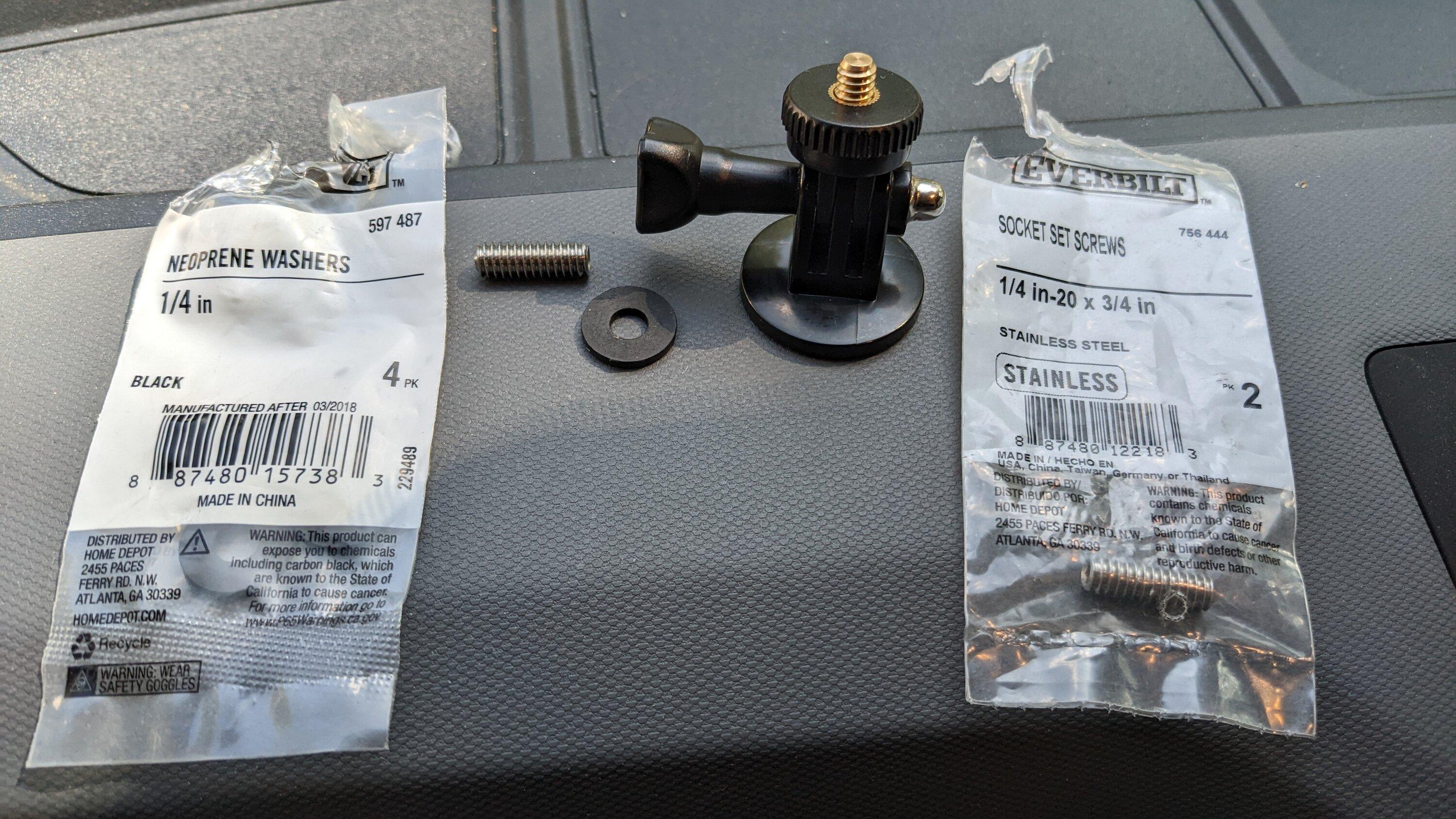 Ford Bronco Gopro mount for direct dash mount? components