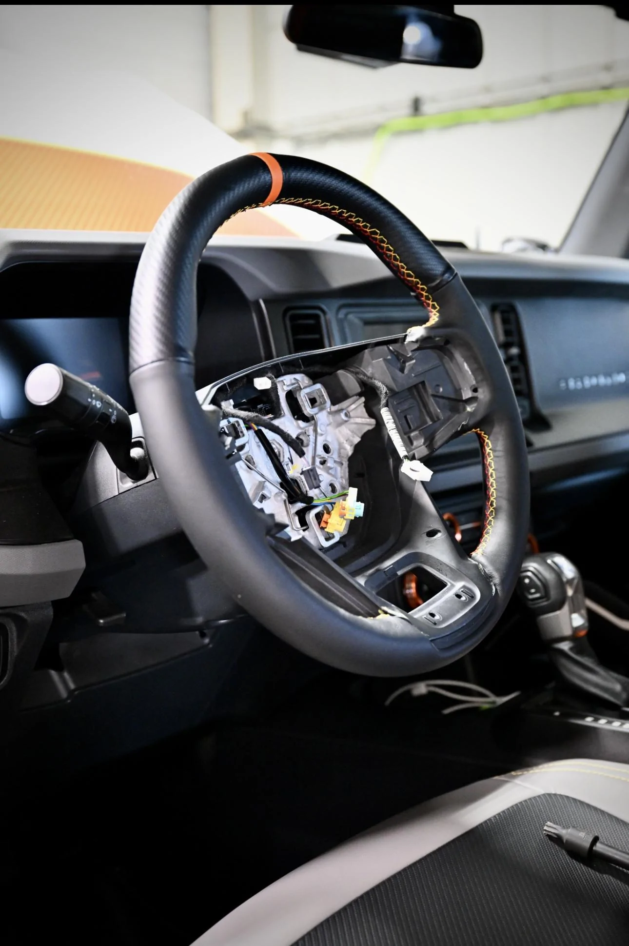 Ford Bronco New custom steering wheel installed in Base Bronco IMG_0159