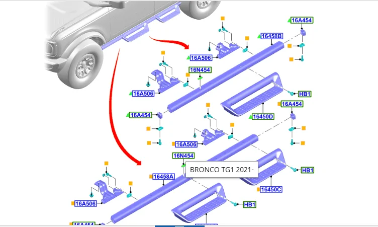 Ford Bronco Factory hoop steps 1663688461077