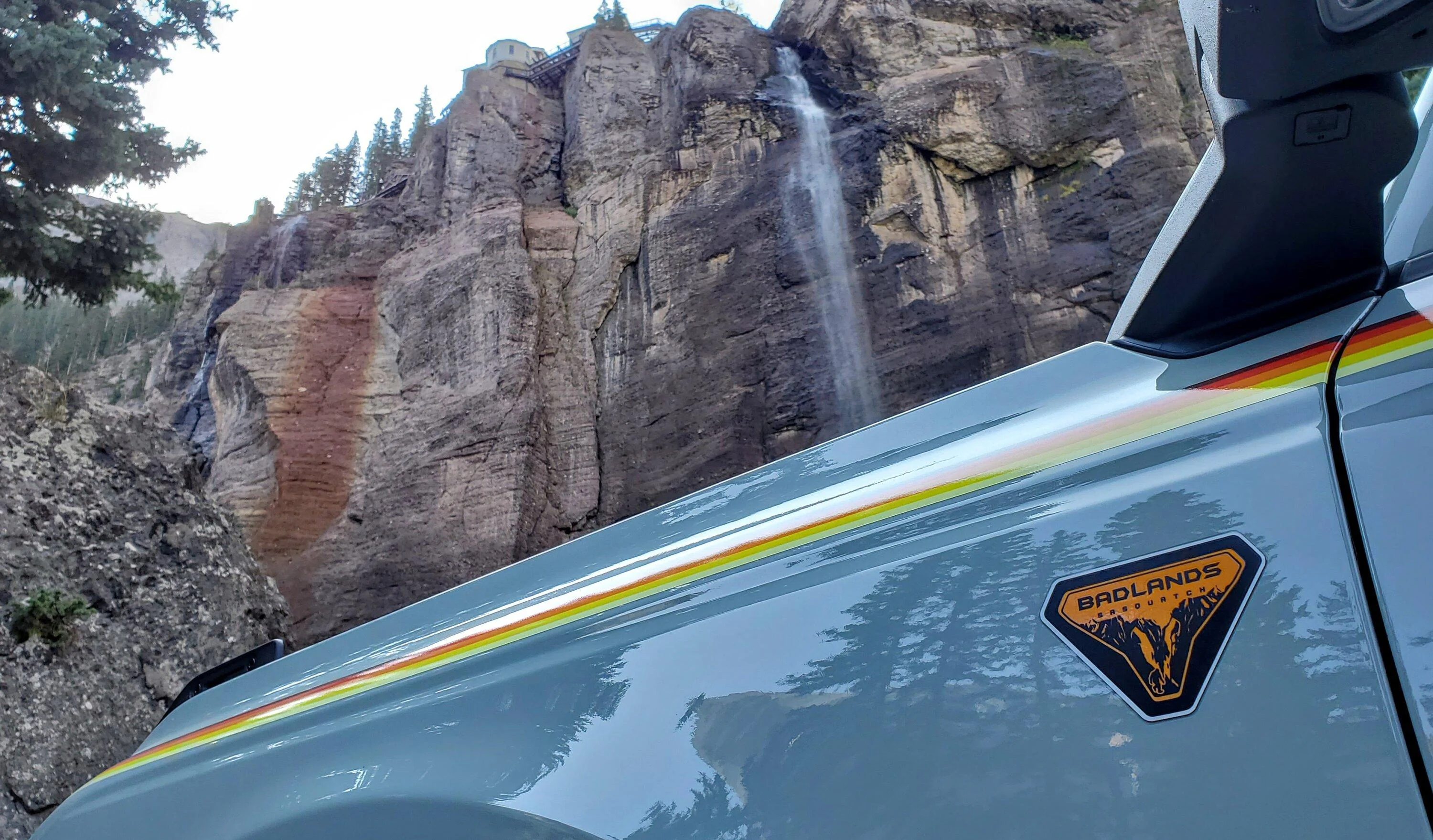 Ford Bronco Colorado Road Trip:  Bridal Veil Falls, Alta Ghost Town & Imogene Pass fallsbadlands