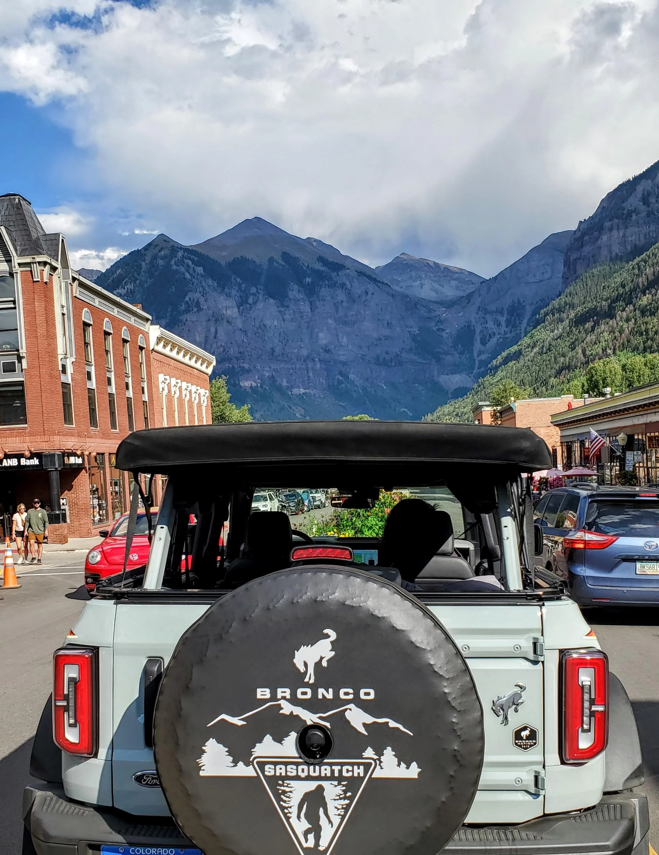 Ford Bronco Colorado Road Trip:  Bridal Veil Falls, Alta Ghost Town & Imogene Pass fallstown