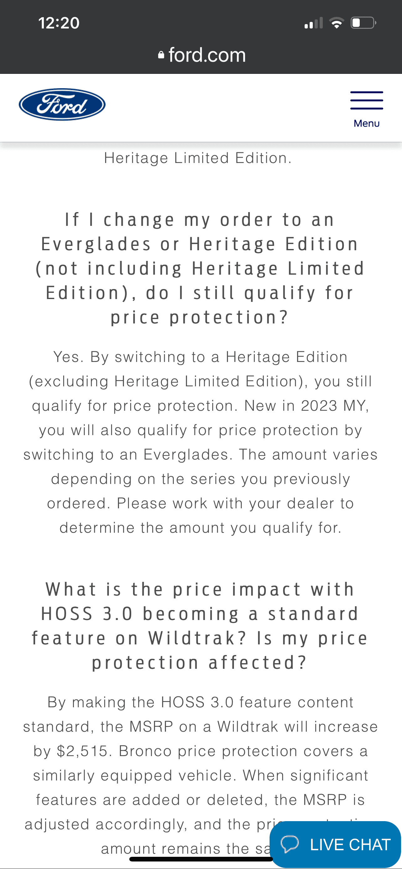 Ford Bronco Price protection question F3A97895-BA41-4ACF-BBC7-988E6C21A613