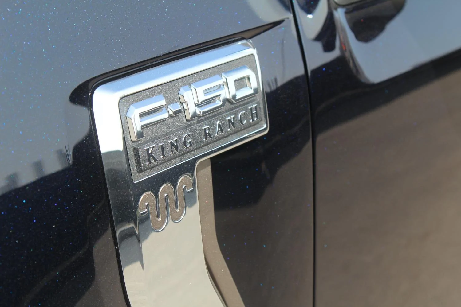 Ford Bronco Antimatter Blue Thread Antimatter Blue 2021 F-150 King Ranch Chrome 33