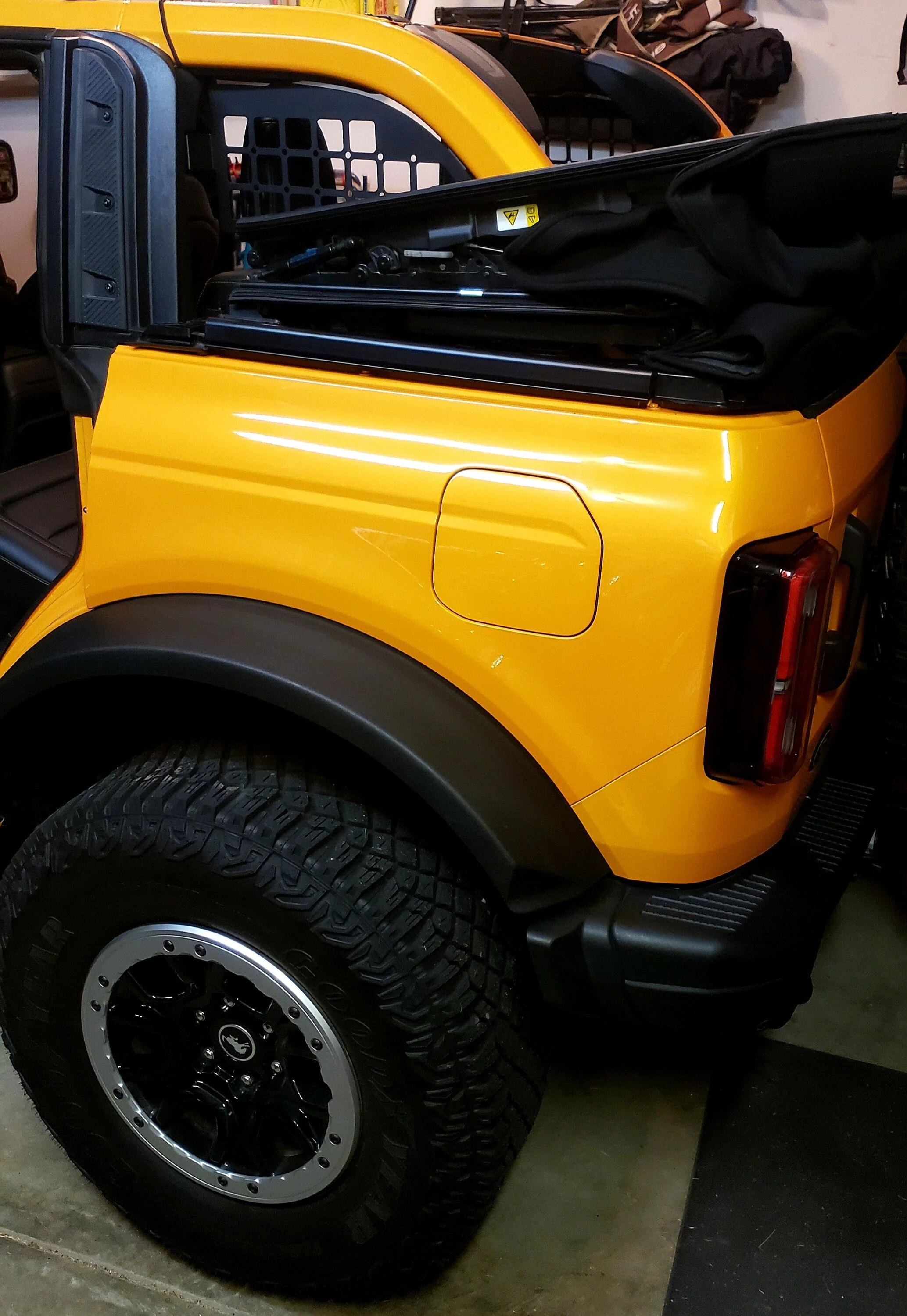 Ford Bronco Repainted Scratched Rear Cargo Panels Prior to Installing Rear Molle Panels Over Them 20220922_171524