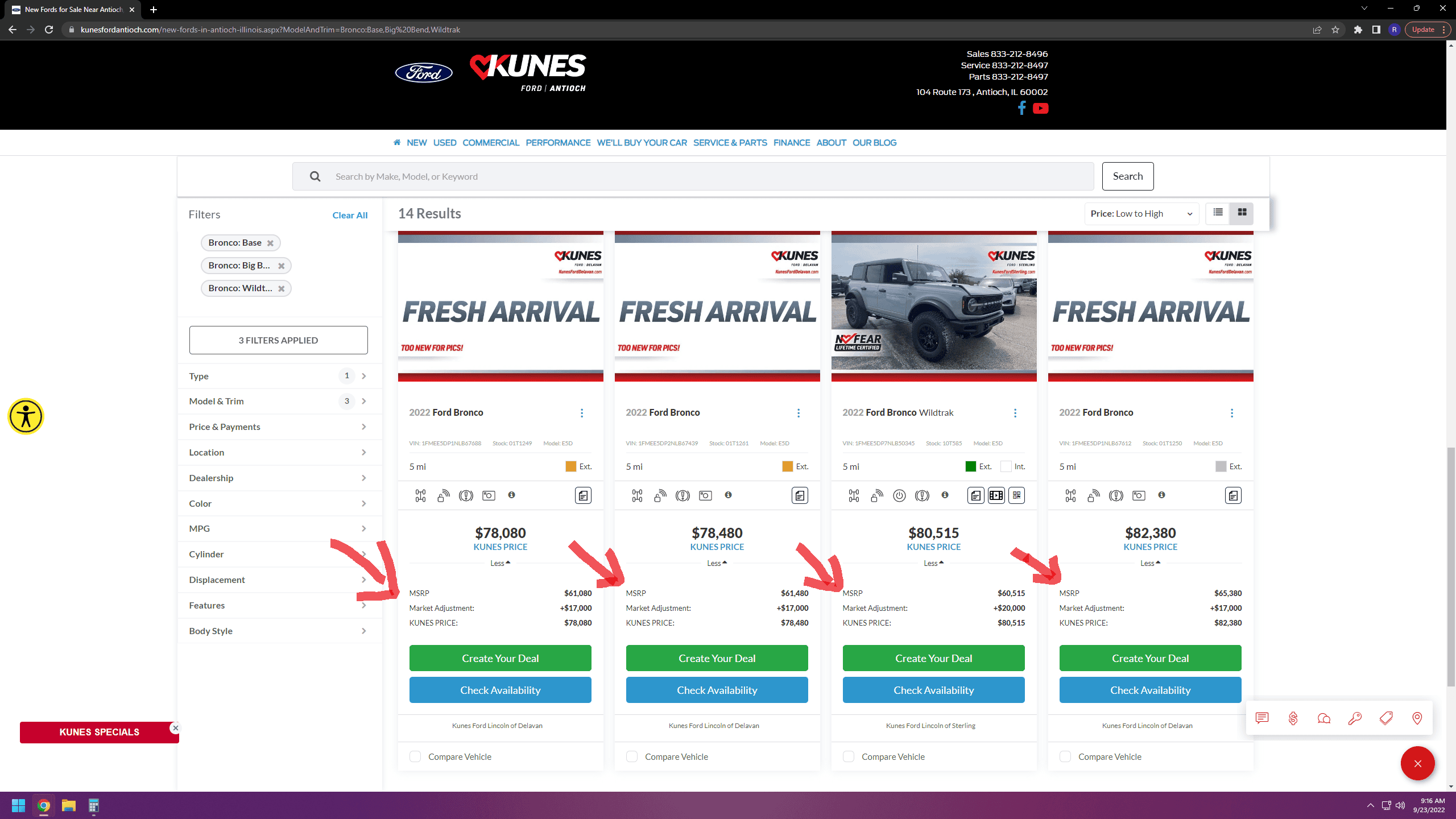 Ford Bronco Prices must be going down. Screenshot (1)