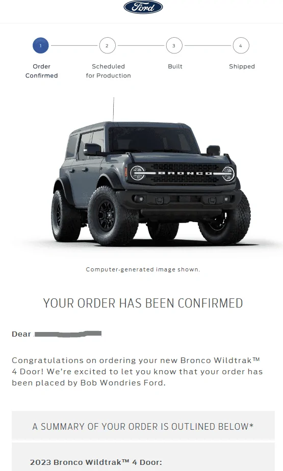 Ford Bronco 9/19/22 Build Week 1663954175045