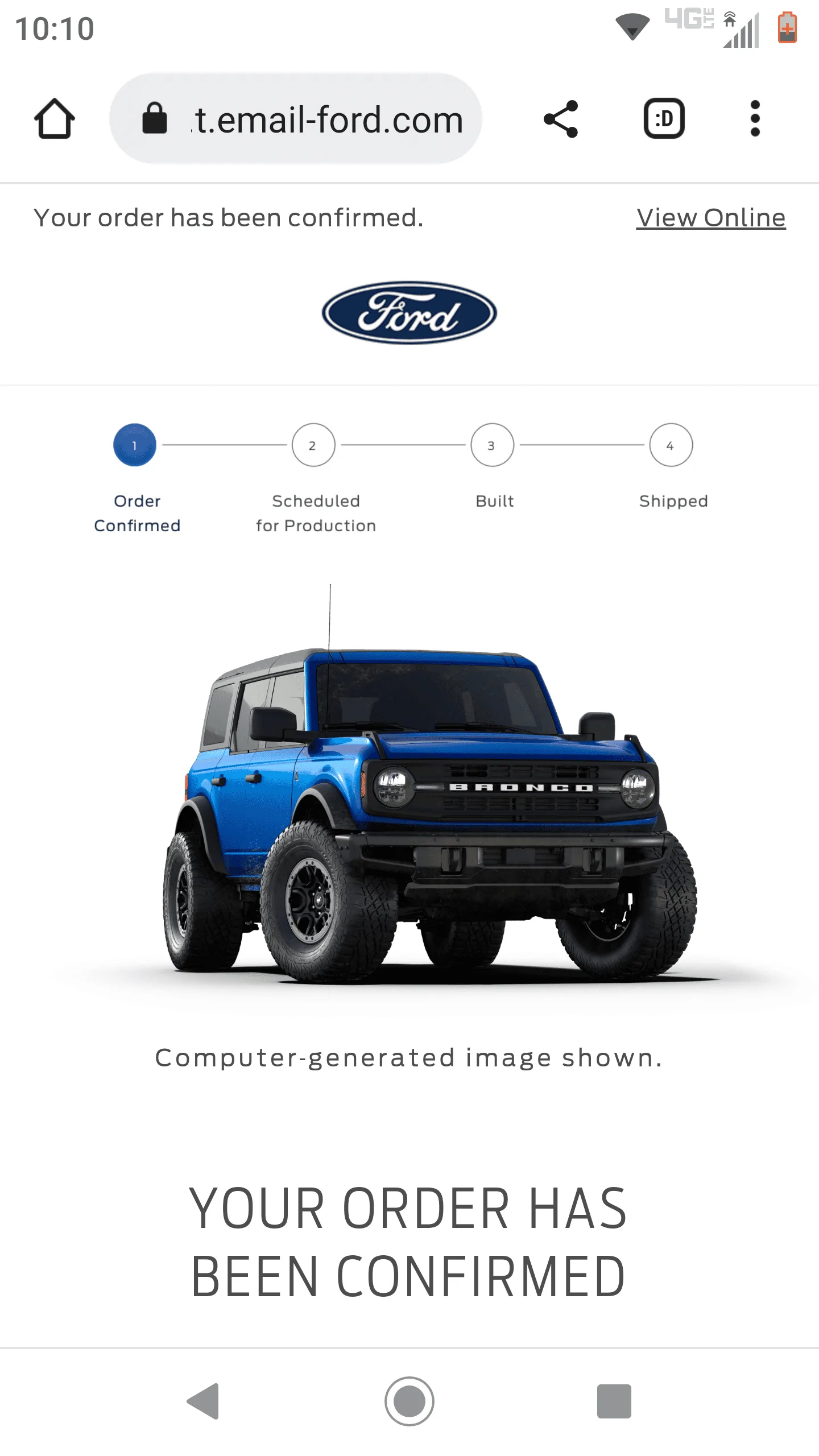 Ford Bronco PSA / Tips on 2023MY Bronco ReOrdering Screenshot_20220924-101011