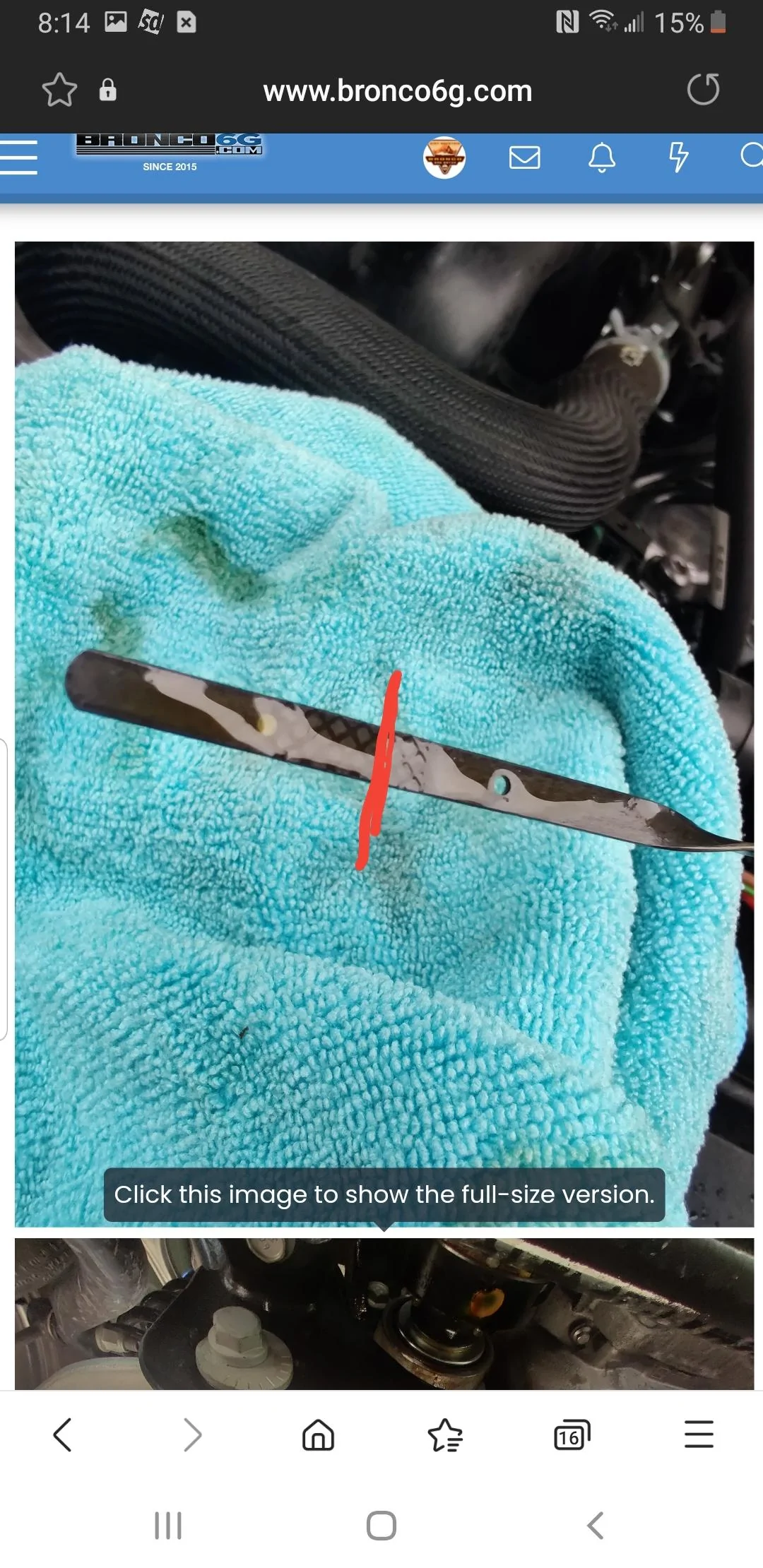 Ford Bronco First oil change botched Screenshot_20220925-201412_Samsung Internet