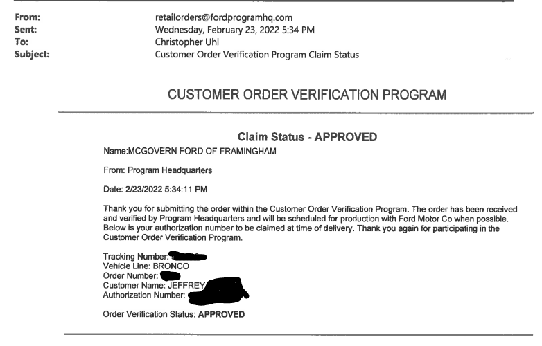 Ford Bronco COVP Confirmation?? 1664202096121