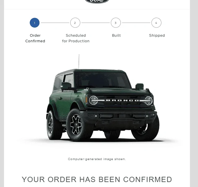 Ford Bronco Anyone receive an order confirmation missing the Sasquatch Package? 1664206045390